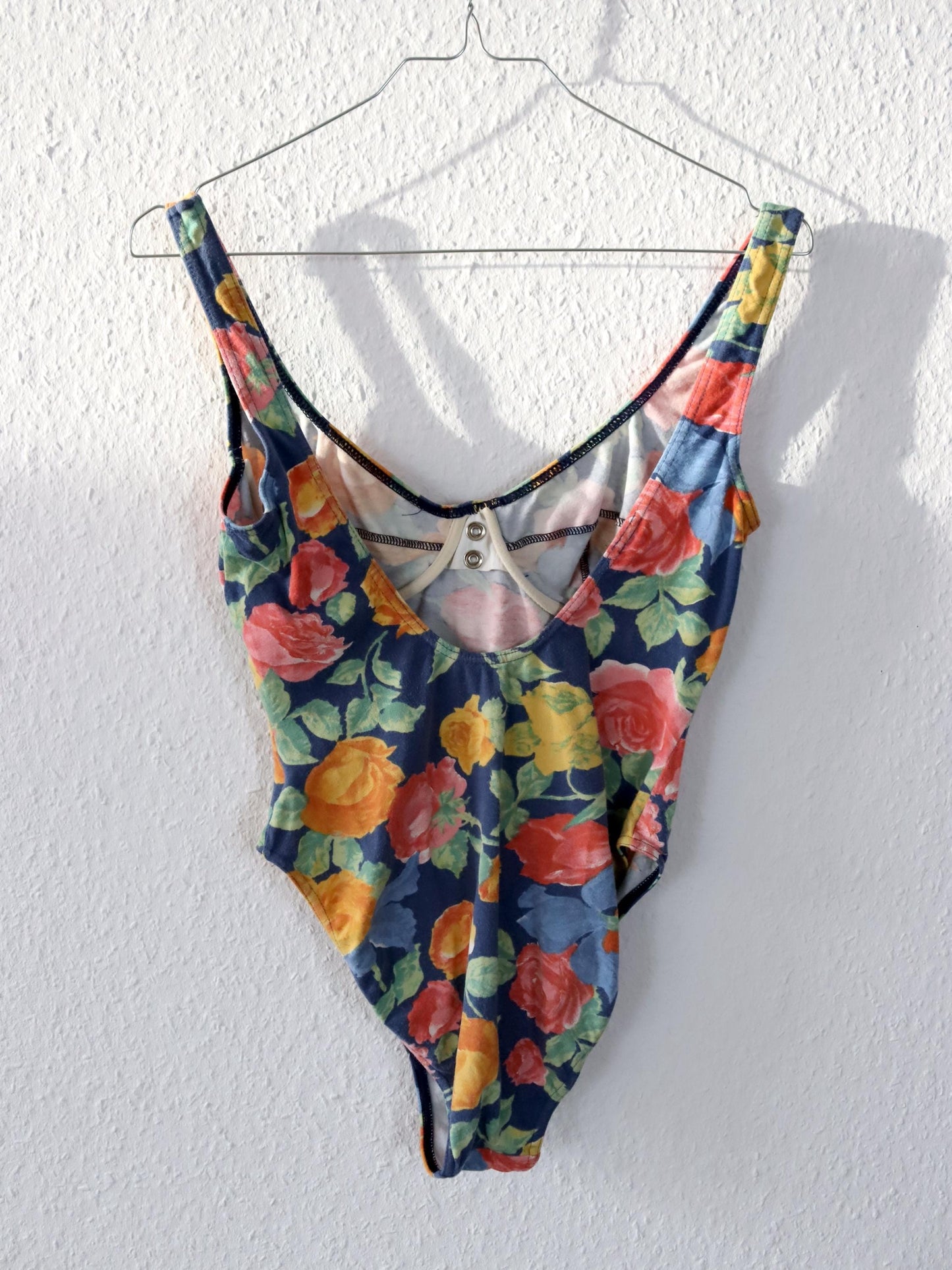 Vintage 80er 90er CALZEDONIA Body Einteiler Blumenmuster Bustier 38