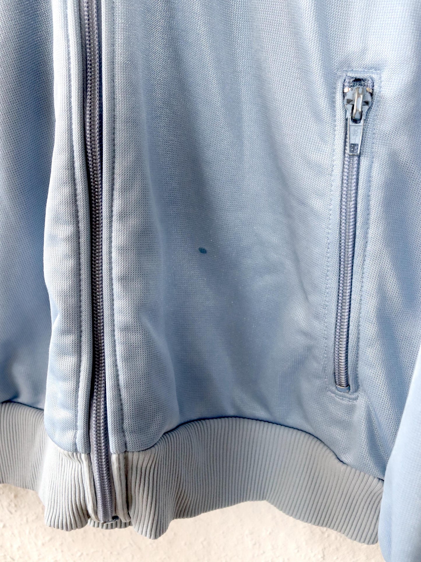 Vintage 80s 90s ADIDAS tracksuit jacket stand-up collar blue red Made in W.-Germany 40