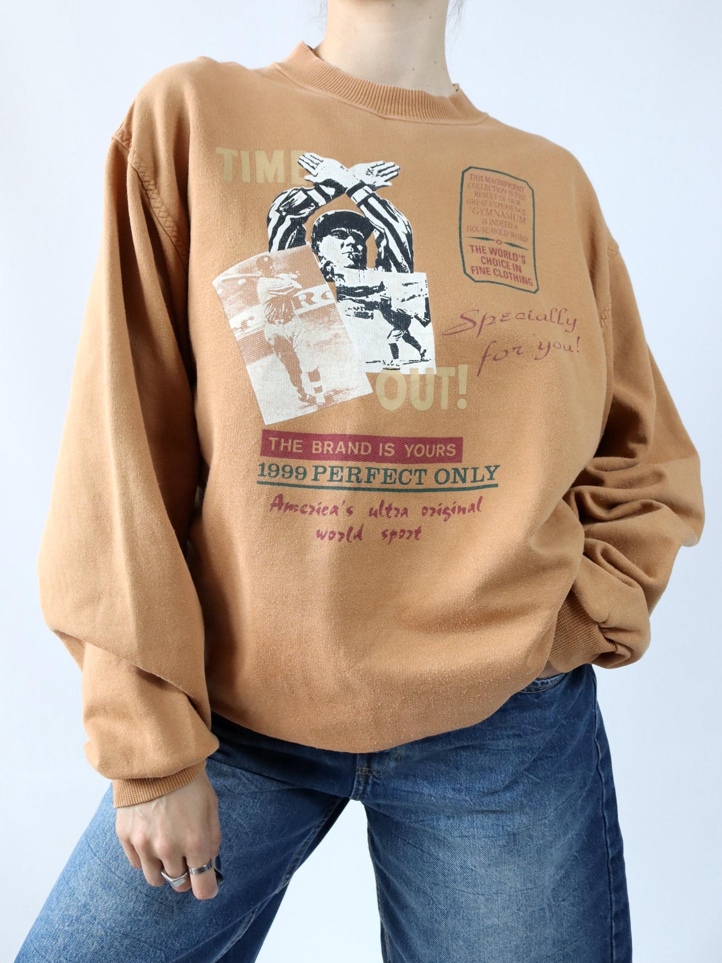 Vintage 80s 90s GMF Sweatshirt Pullover Print L