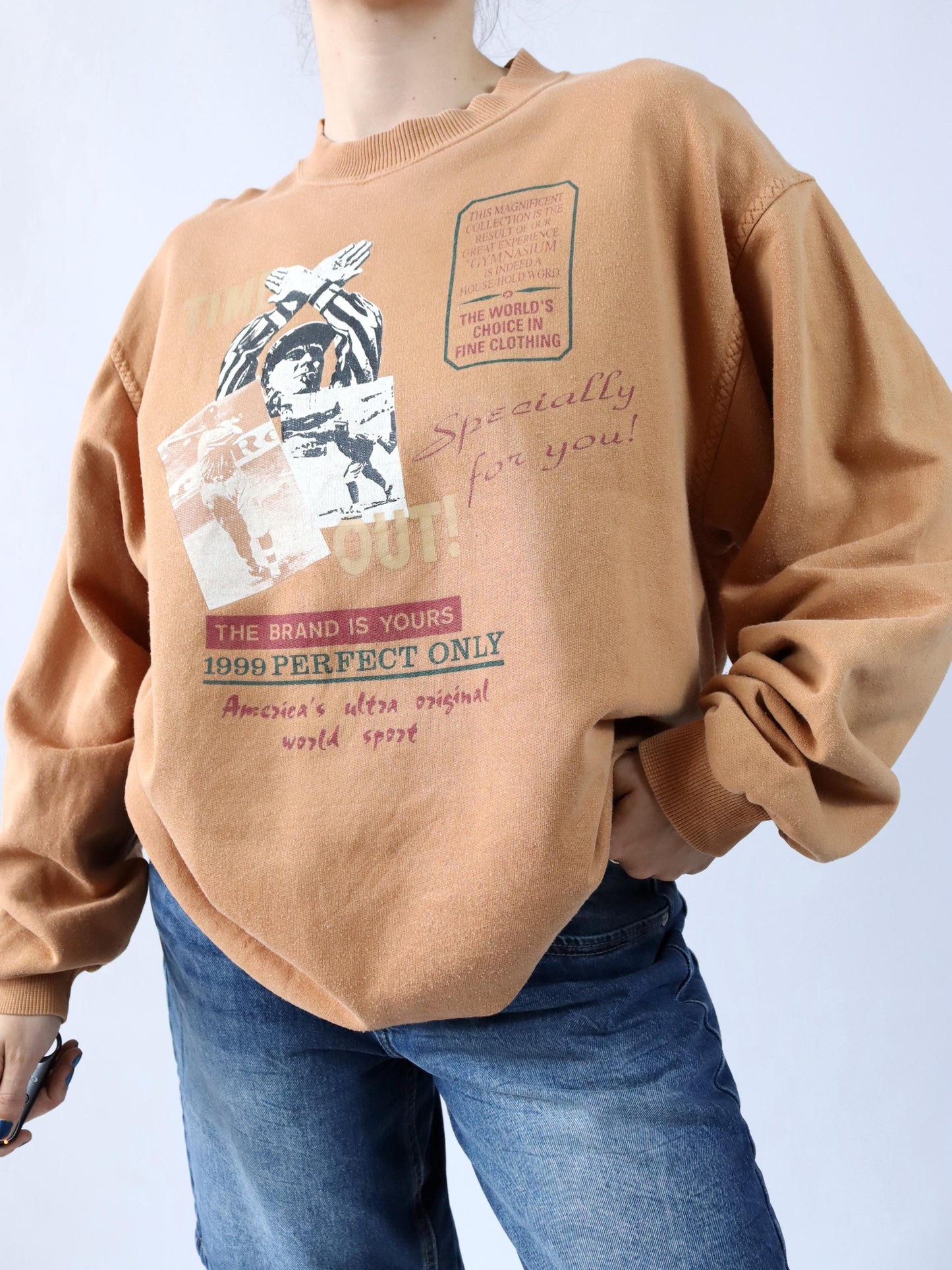 Vintage 80s 90s GMF Sweatshirt Pullover Print L