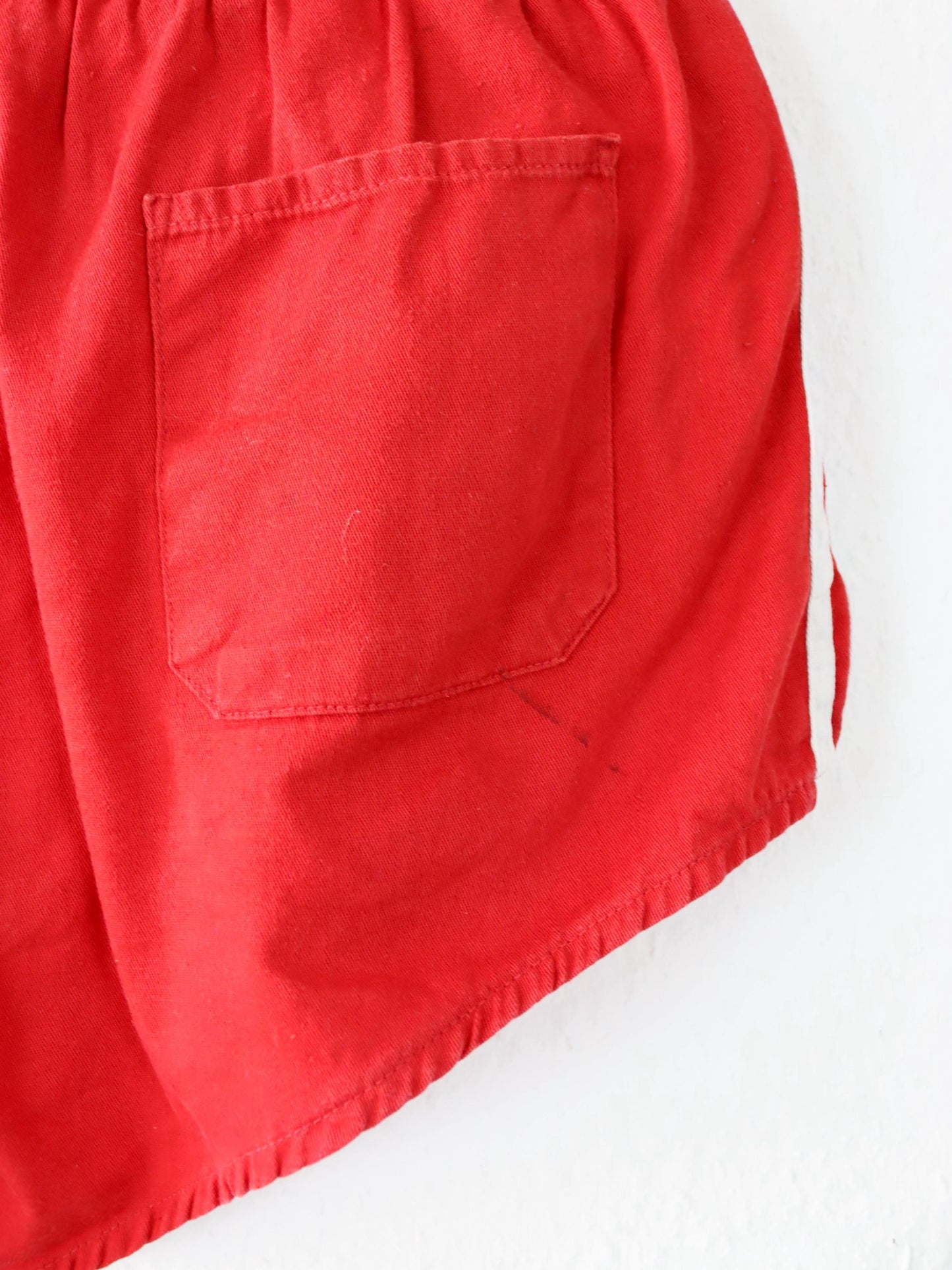 Vintage 80s 90s ADIDAS running shorts red white M