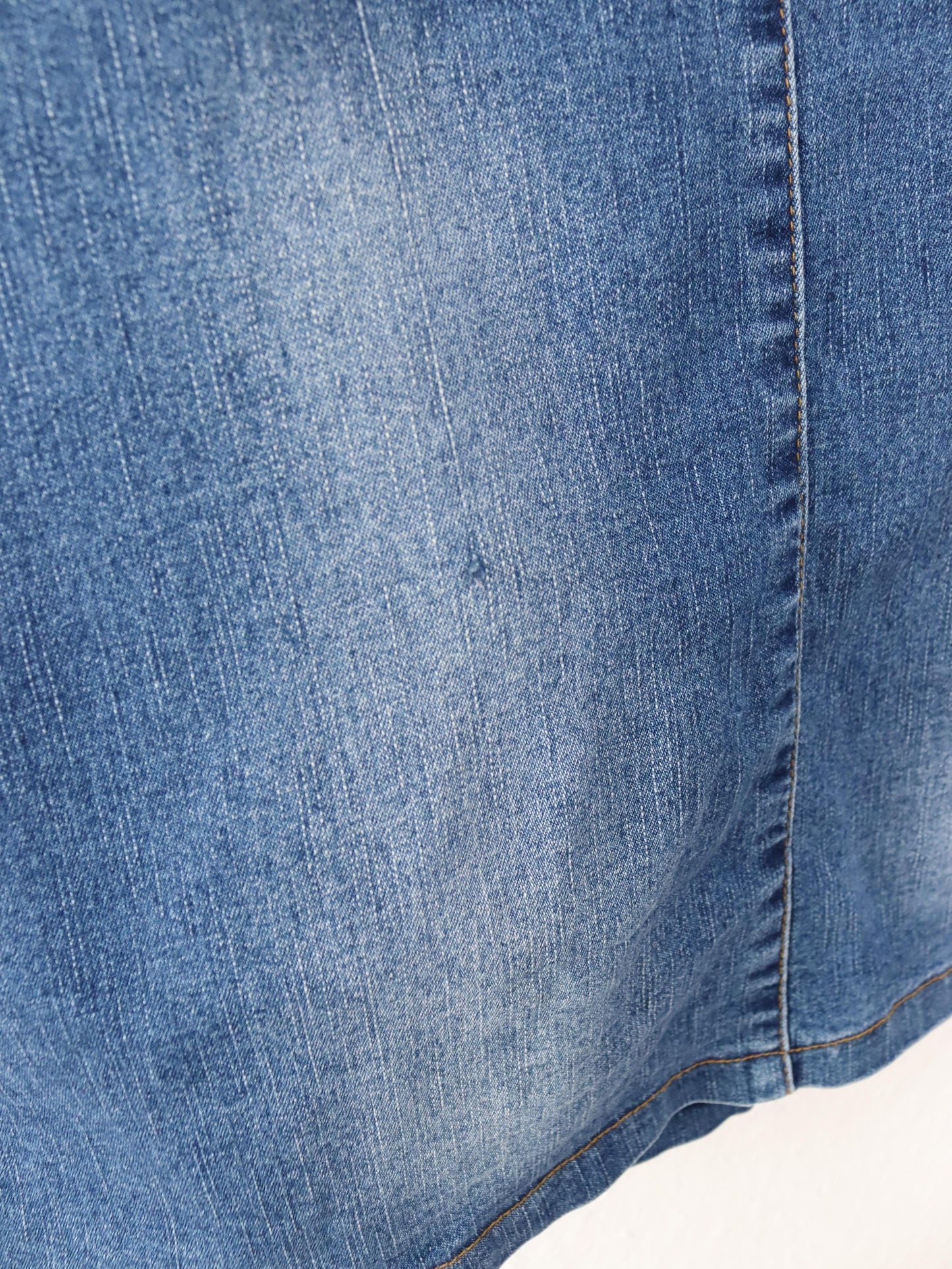 Vintage 90er 00er Y2K FISHBONE Jeanskleid Minikleid Denim Reißverschluss Schulterfrei S