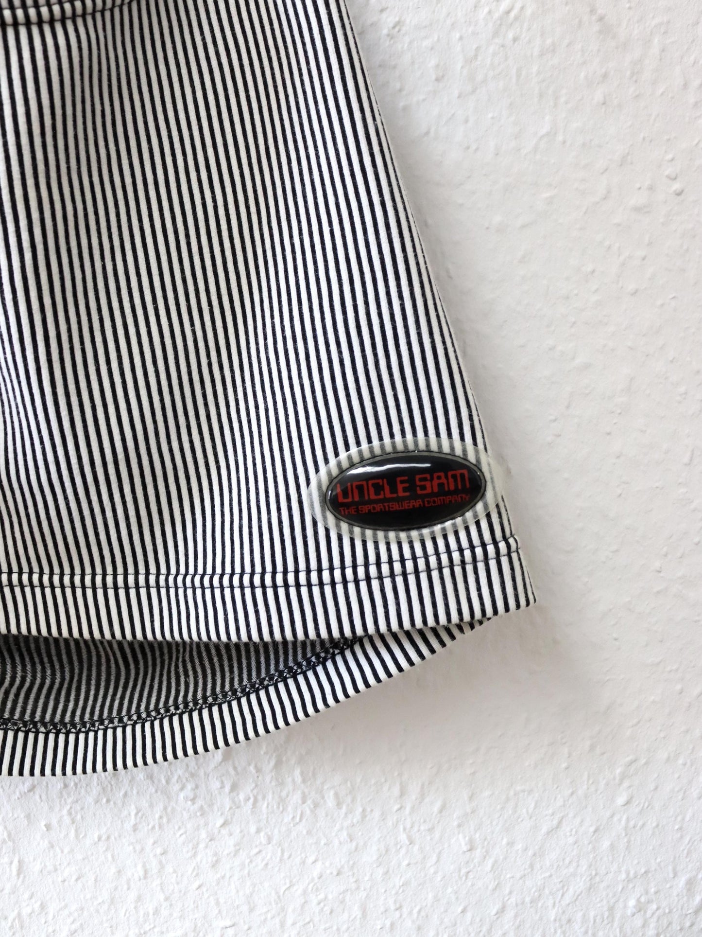 Vintage 80s 90s UNCLE SAM halter top crop top striped M
