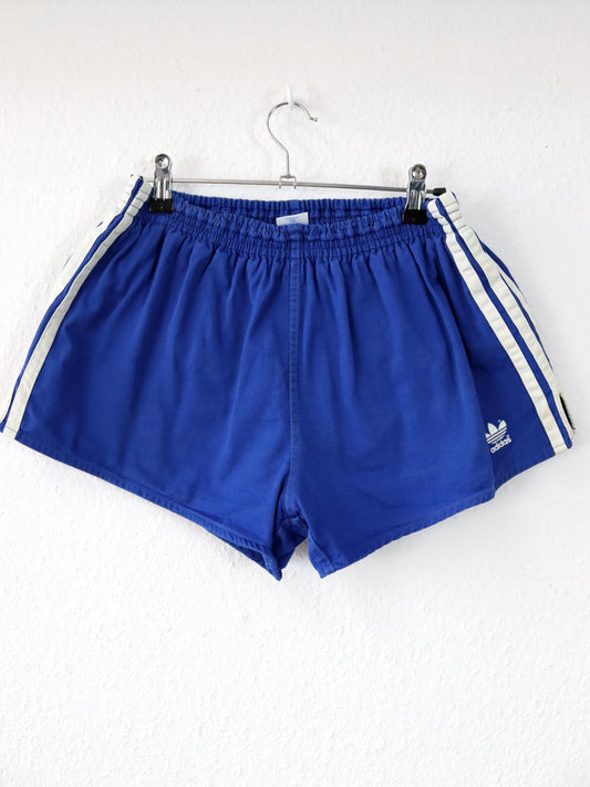 Vintage 80er 90er ADIDAS Laufshorts kurze Hose Shorts blau weiß M