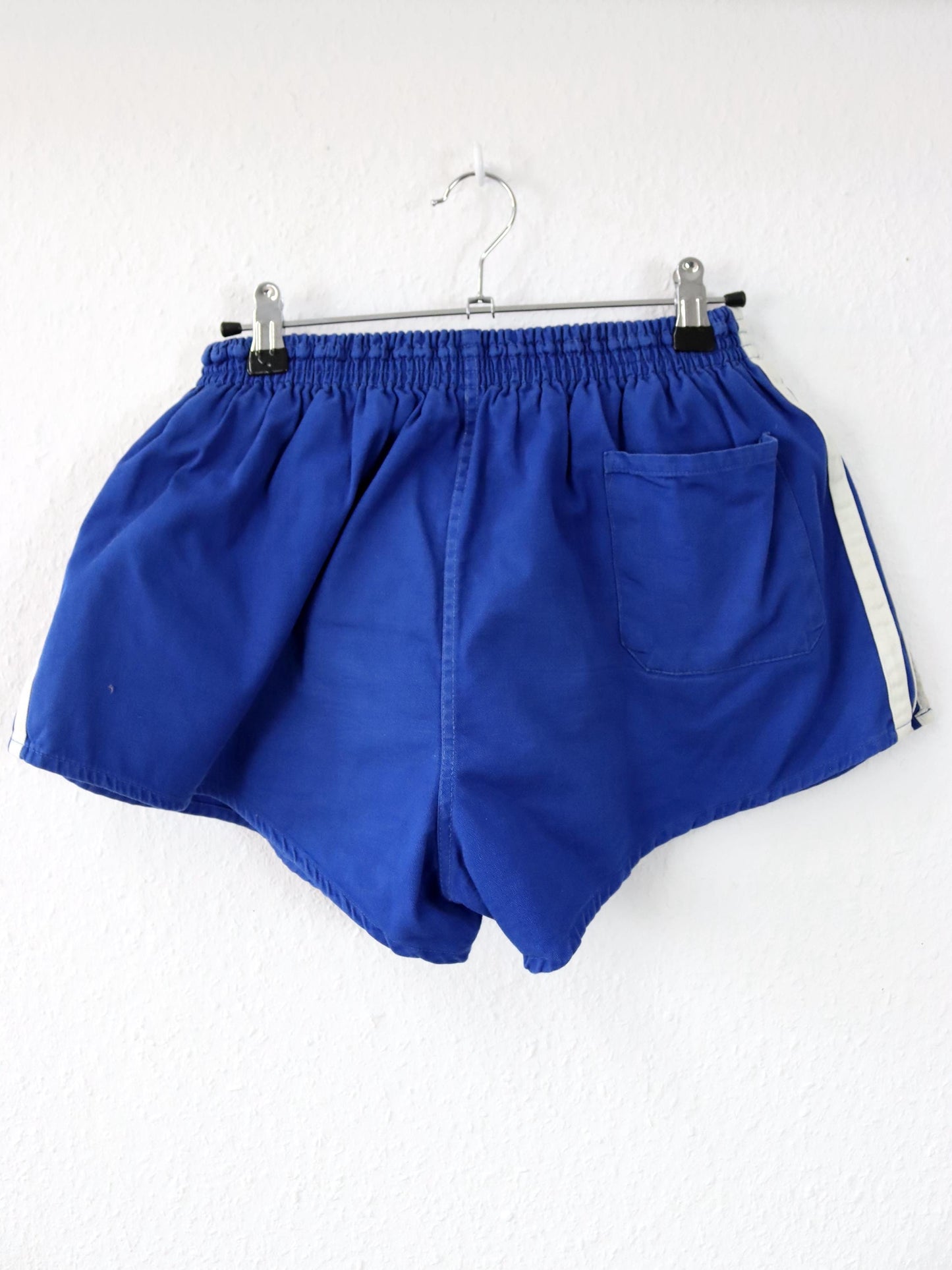 Vintage 80er 90er ADIDAS Laufshorts kurze Hose Shorts blau weiß M