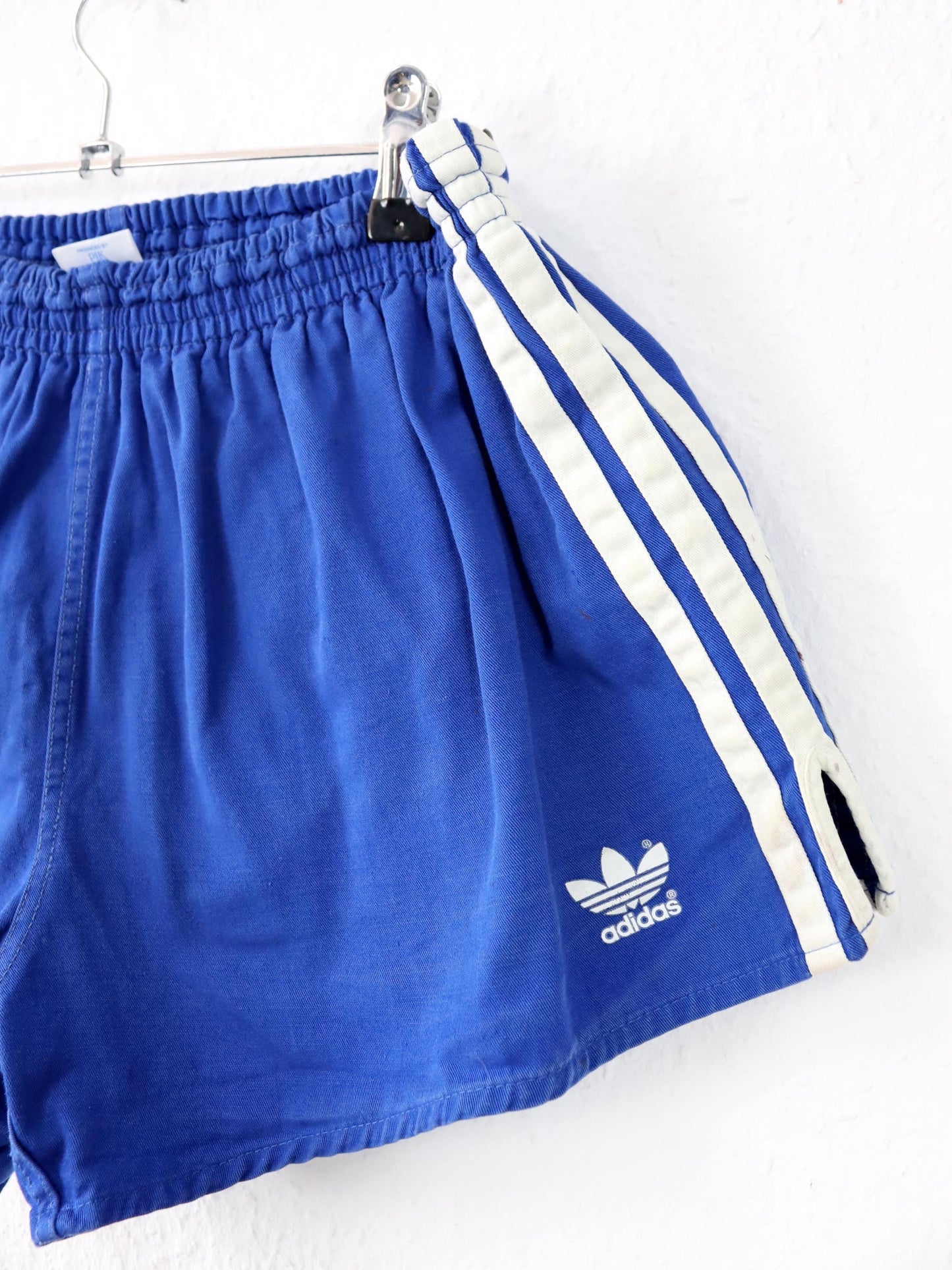 Vintage 80er 90er ADIDAS Laufshorts kurze Hose Shorts blau weiß M
