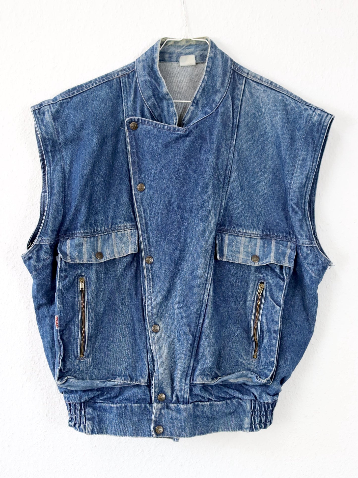 Vintage 80s 90s WILLY denim vest vest jeans 54 XL