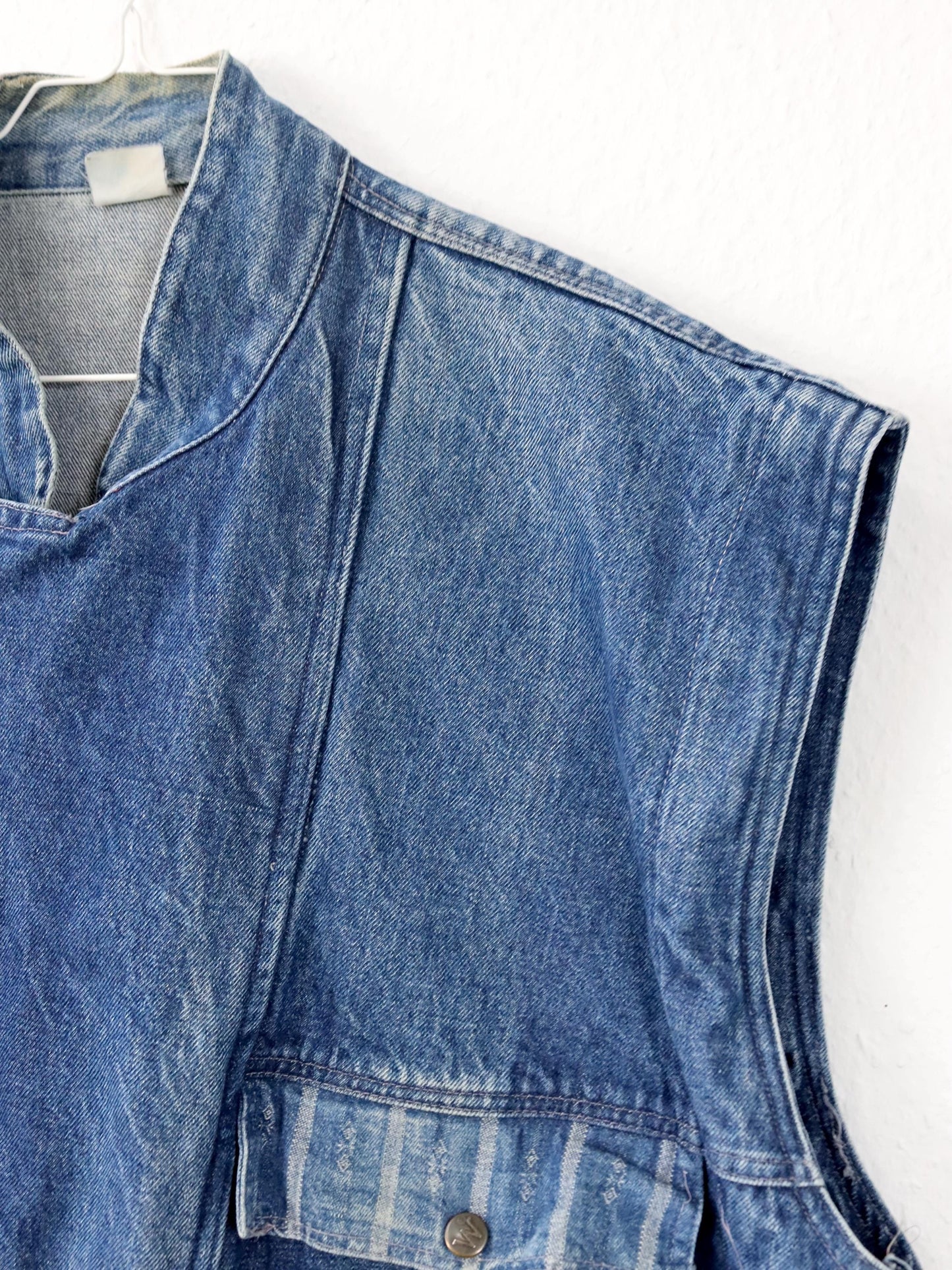 Vintage 80s 90s WILLY denim vest vest jeans 54 XL