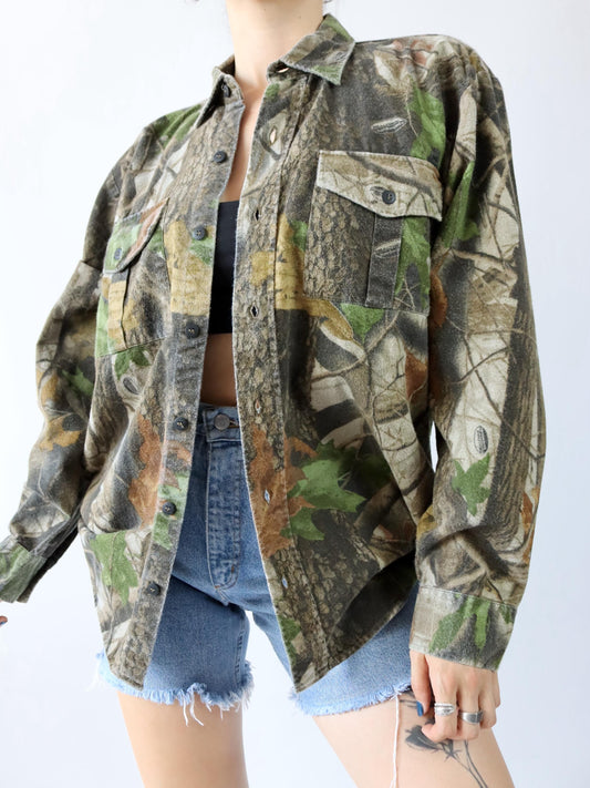 Vintage 80er 90er RANGER Realtree Flanellhemd Hemd heavy cotton XL