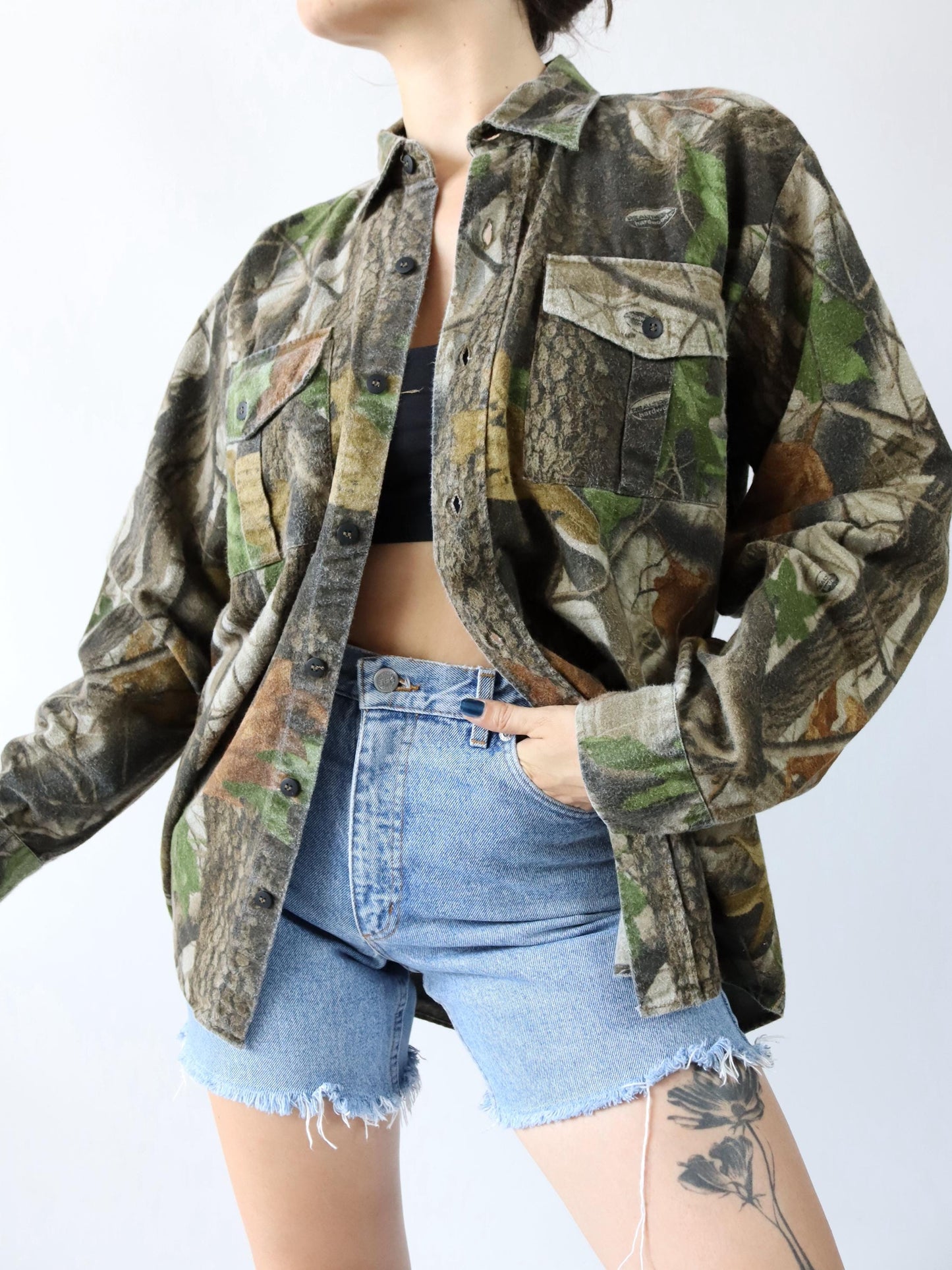 Vintage 80s 90s RANGER Realtree flannel shirt heavy cotton XL