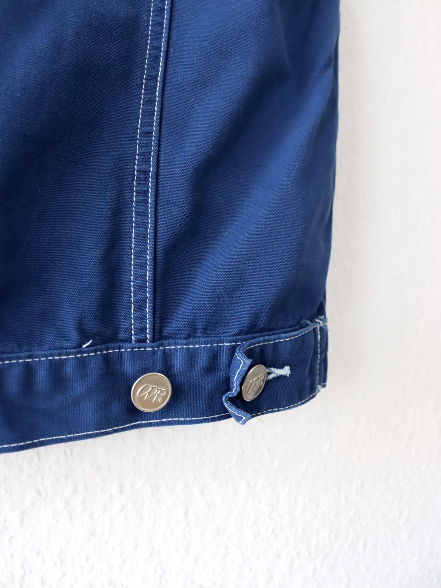 Vintage 80s 90s CDP COMPANY vest blue white embroidery XL