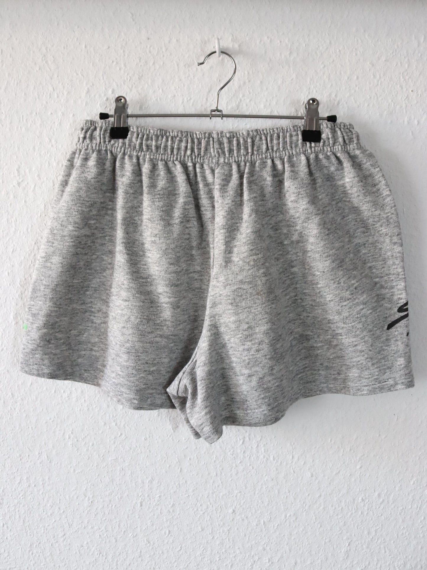 Vintage 80s 90s shorts short pants grey mottled print surf L