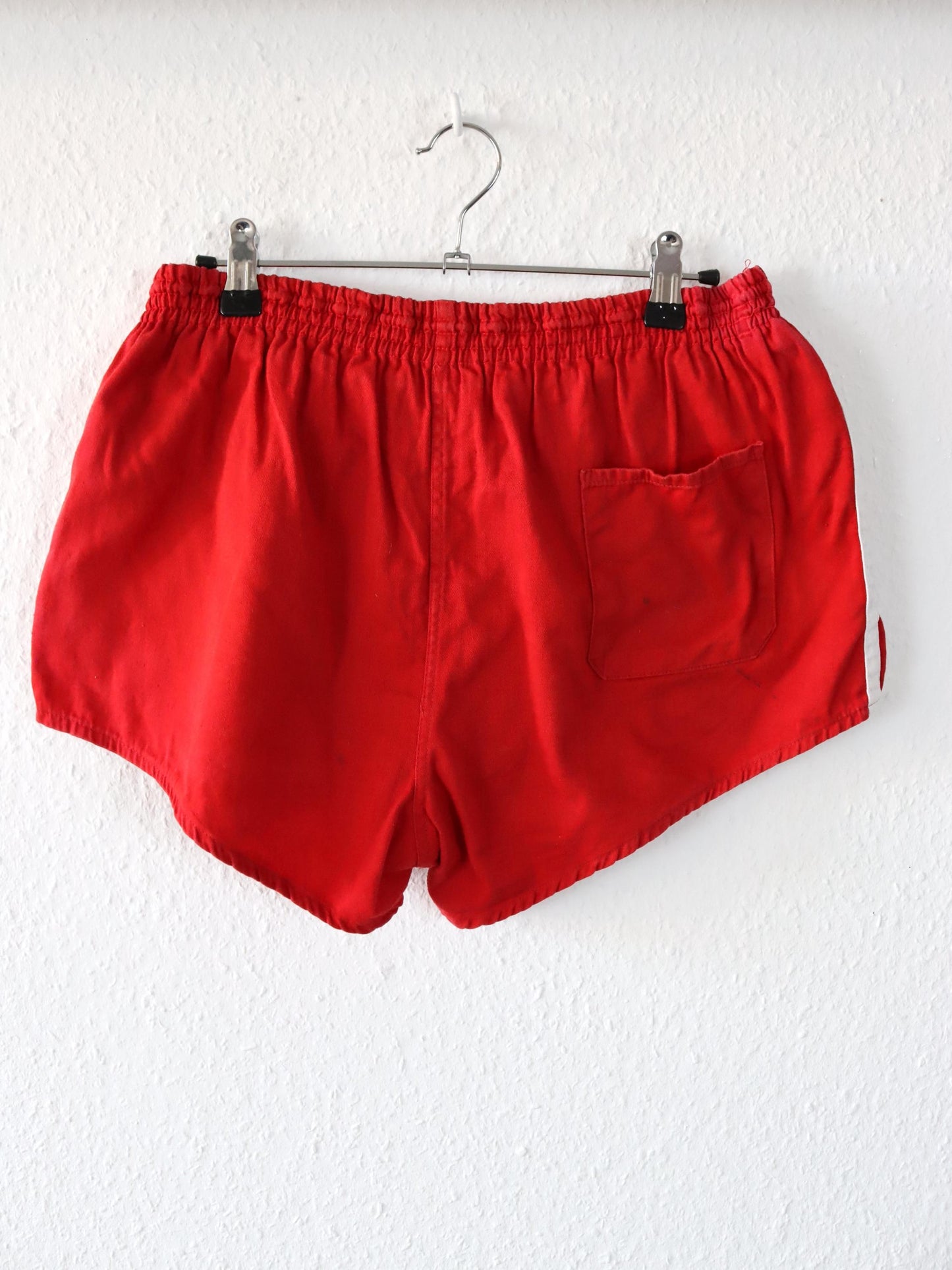 Vintage 80s 90s ADIDAS running shorts red white M