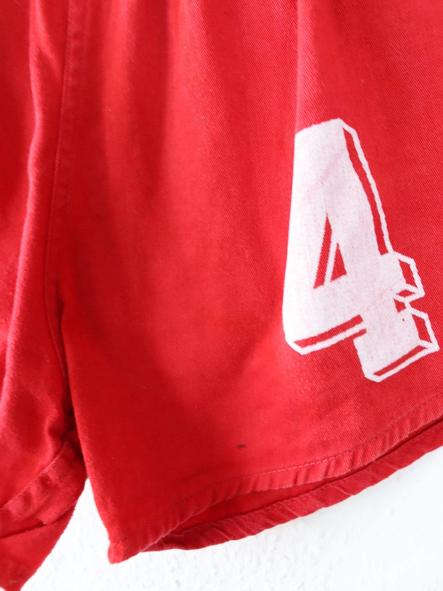 Vintage 80s 90s ADIDAS running shorts red white M
