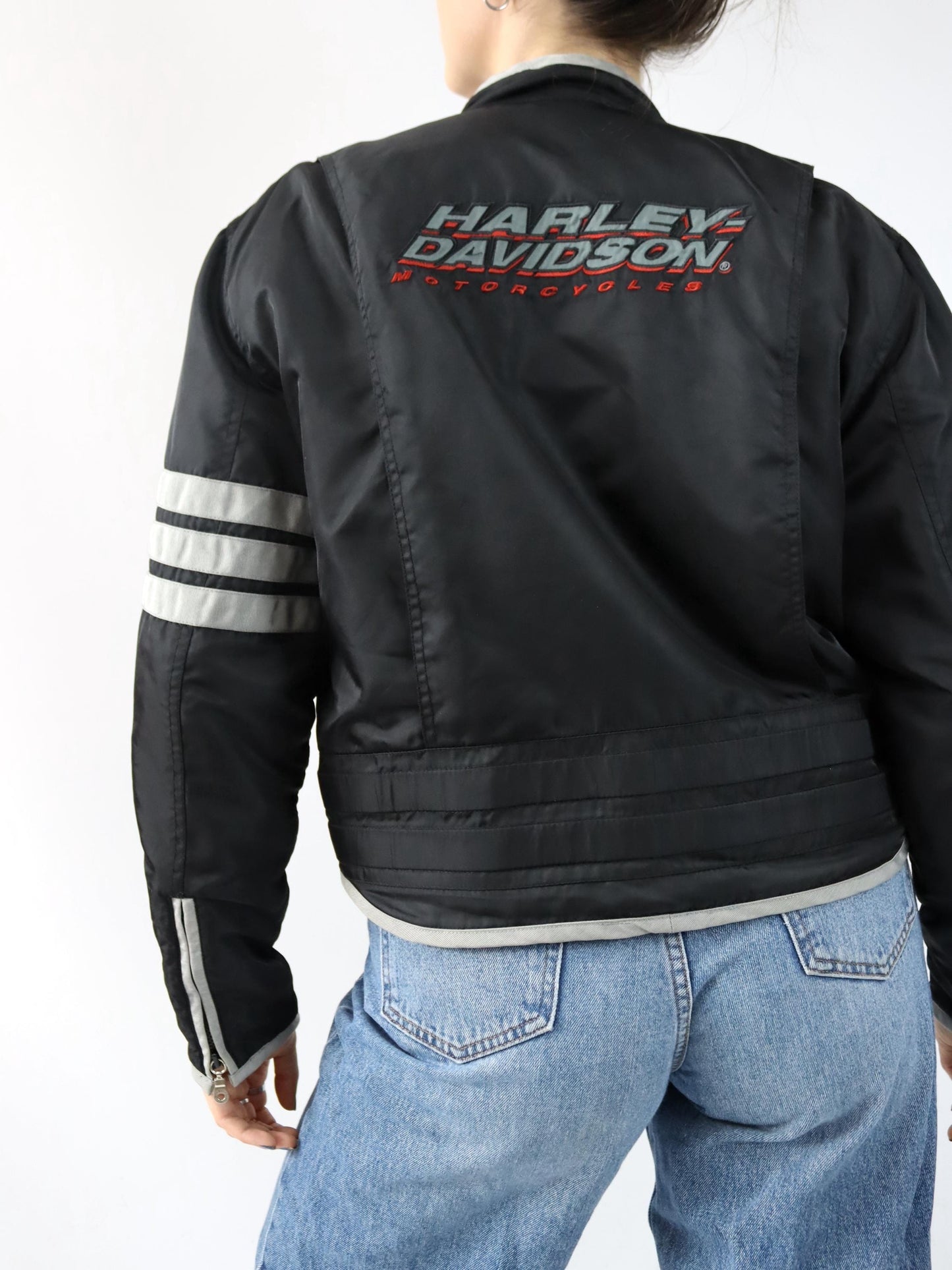 Vintage 90s 00s HARLEY DAVIDSON motorcycle jacket lightly lined M