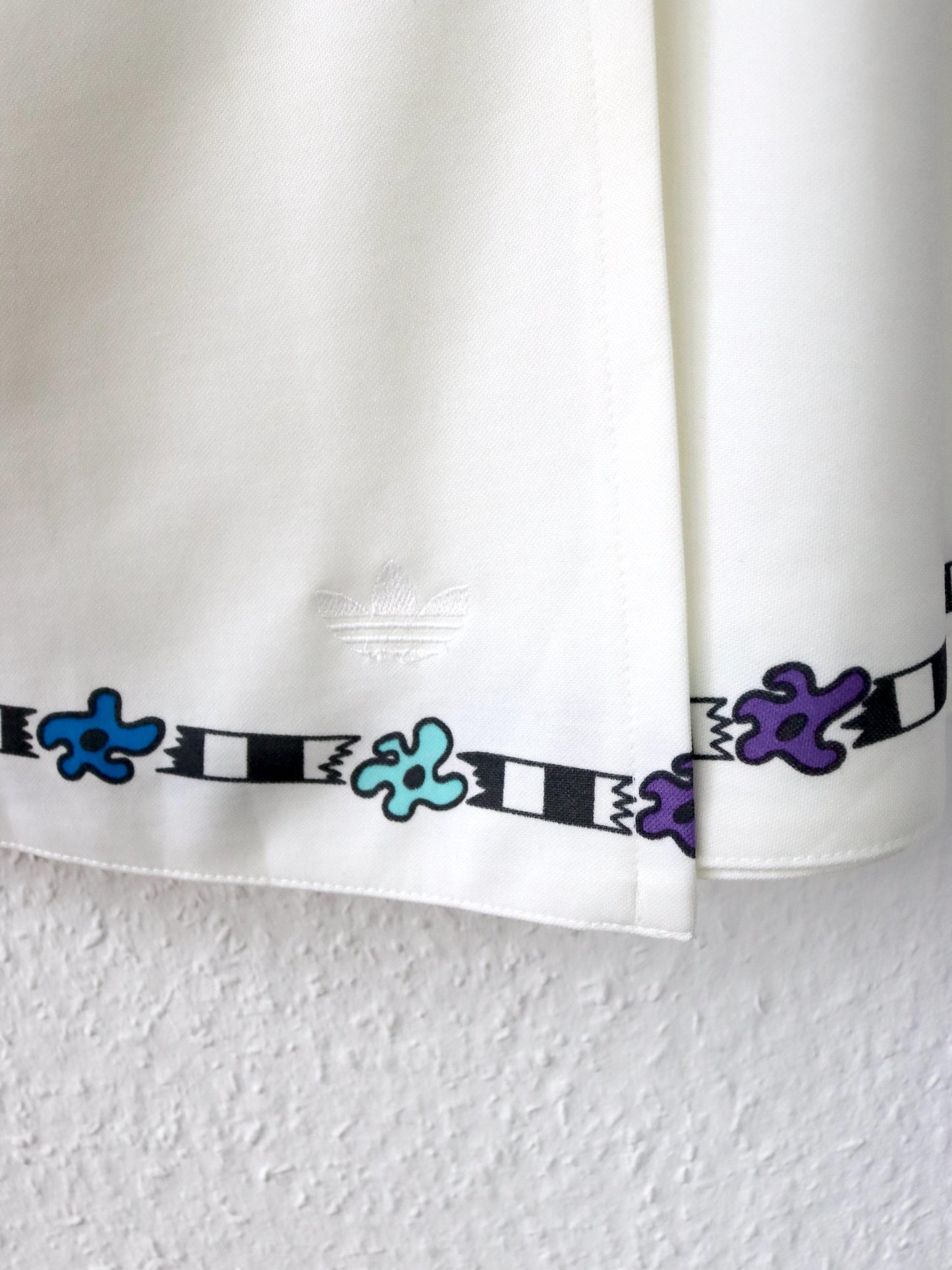 Vintage 80s 90s ADIDAS wrap skirt tennis skirt white print 36