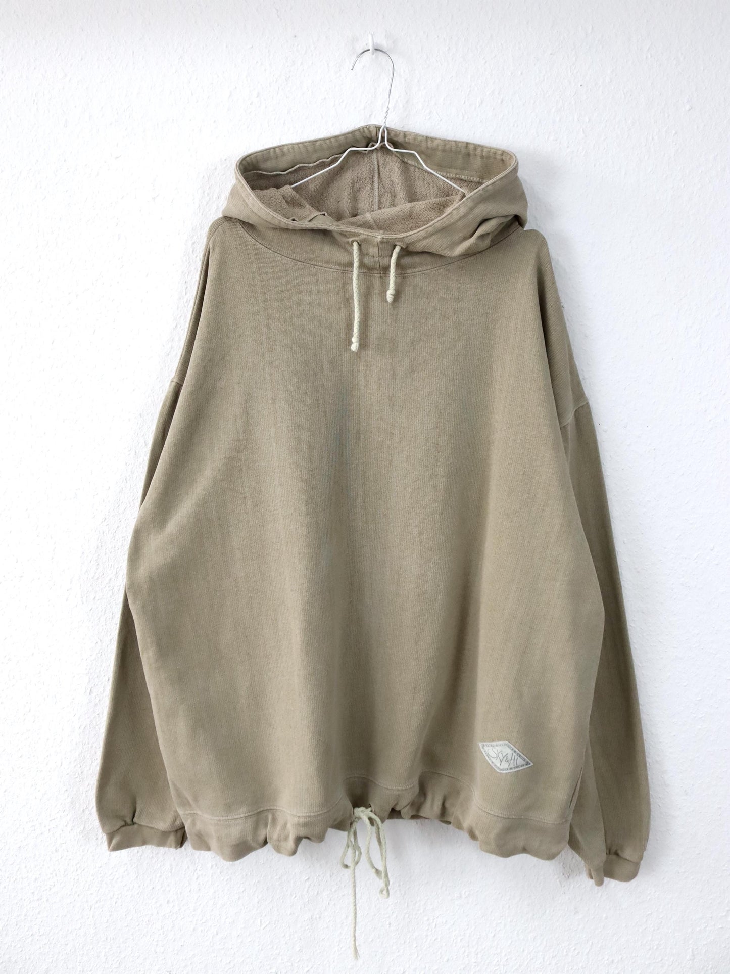 Vintage 80s 90s SKY&HI hoodie sweater beige print tribal XL
