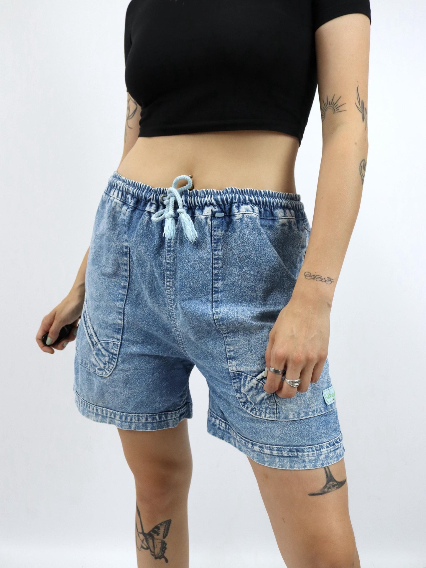 Vintage 80s 90s BENETTON denim shorts stonewashed XL