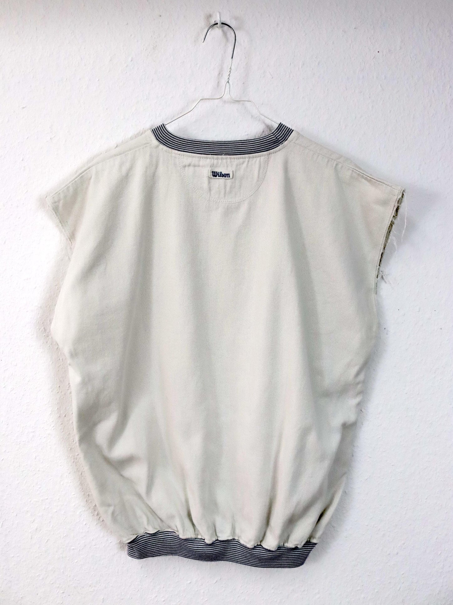 Vintage 80s 90s WILSON Sweatshirt Pullunder white Print S