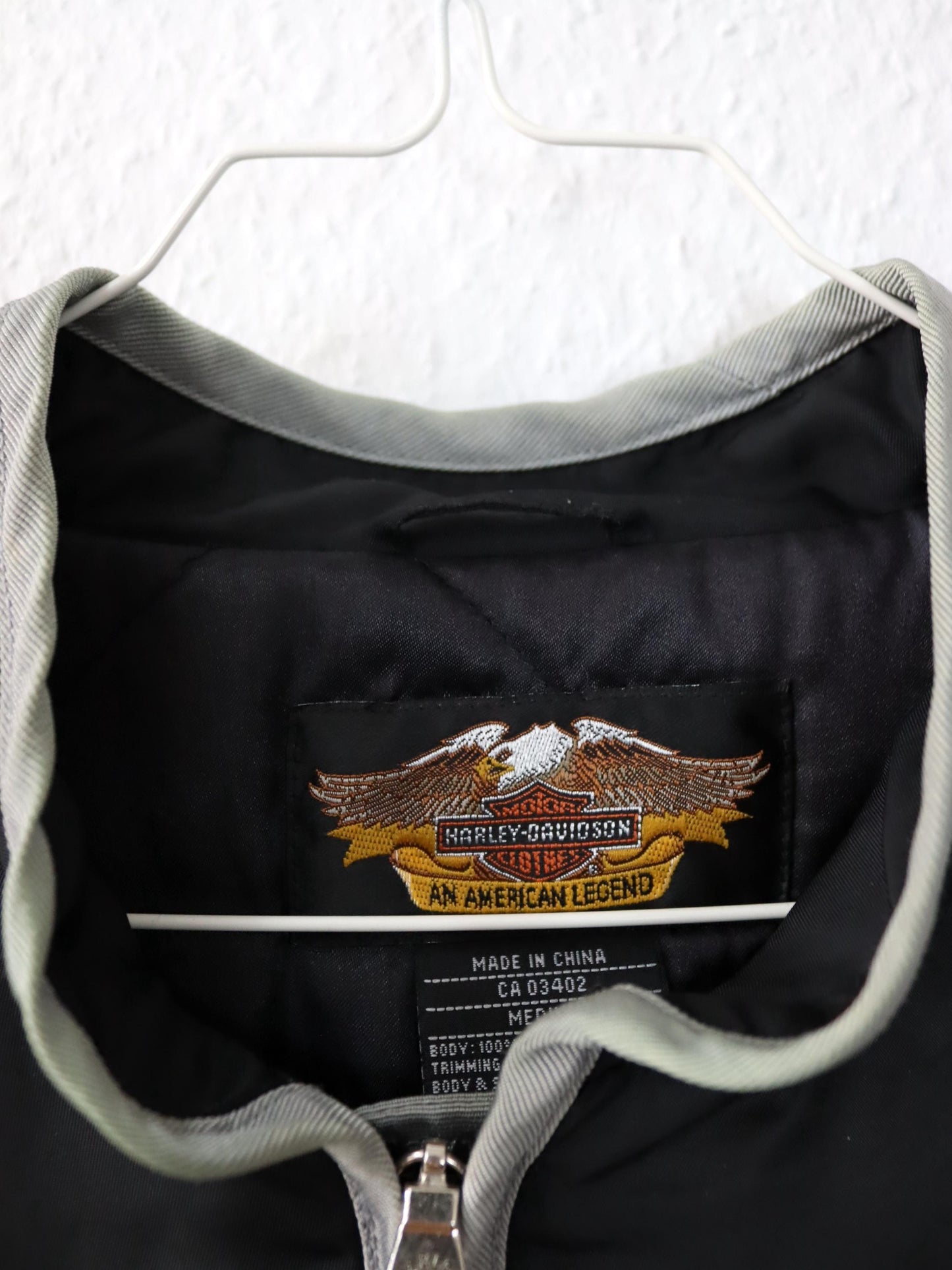 Vintage 90s 00s HARLEY DAVIDSON motorcycle jacket lightly lined M