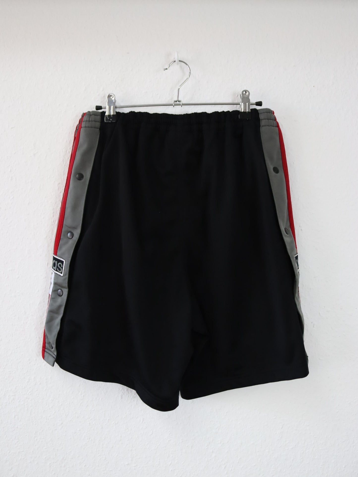 Vintage 70er 80er ADIDAS Adibreak kurze Hose Shorts schwarz rot grau D6 M