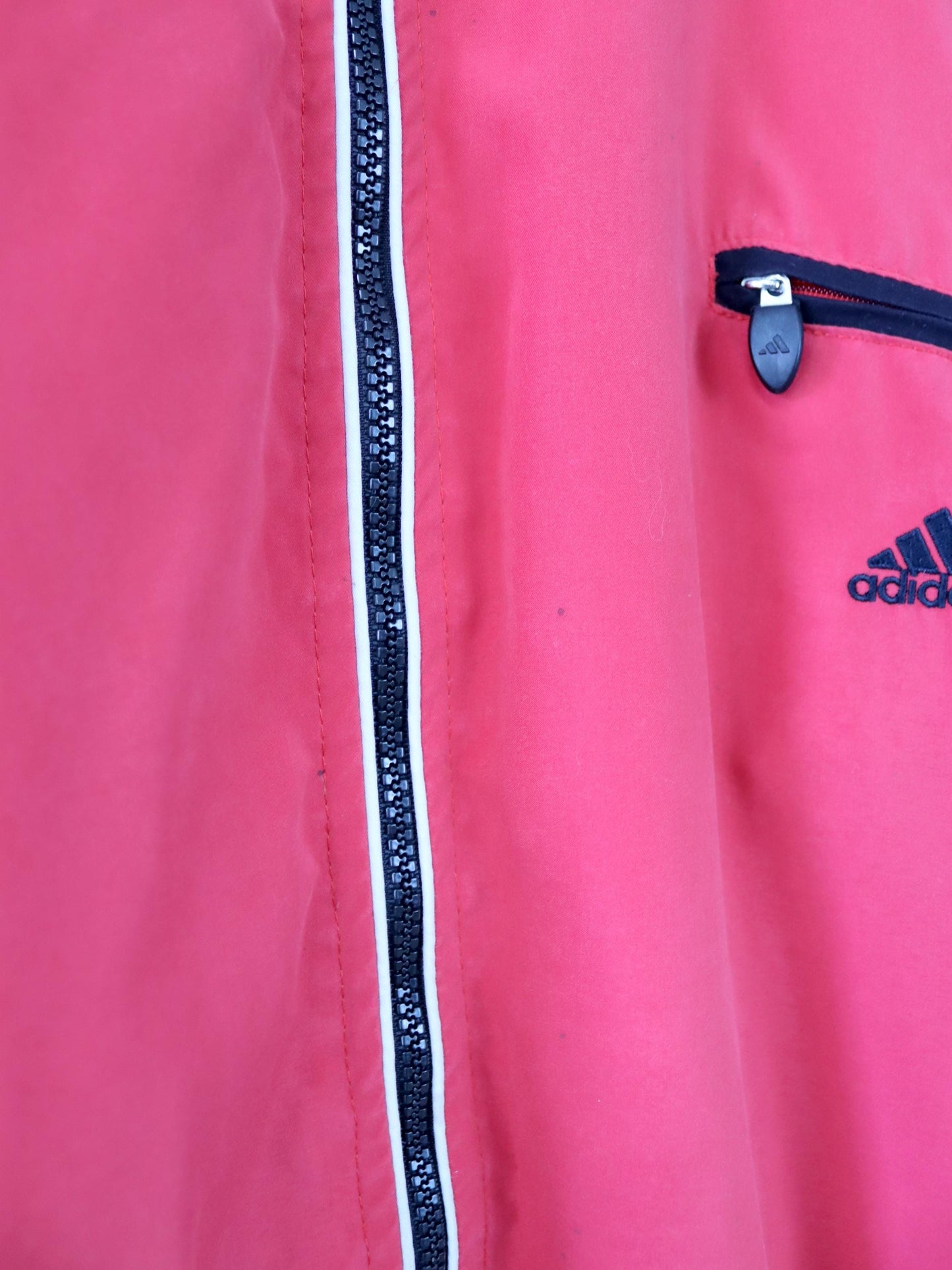 Vintage 80s 90s ADIDAS tracksuit jacket stand-up collar red black 38