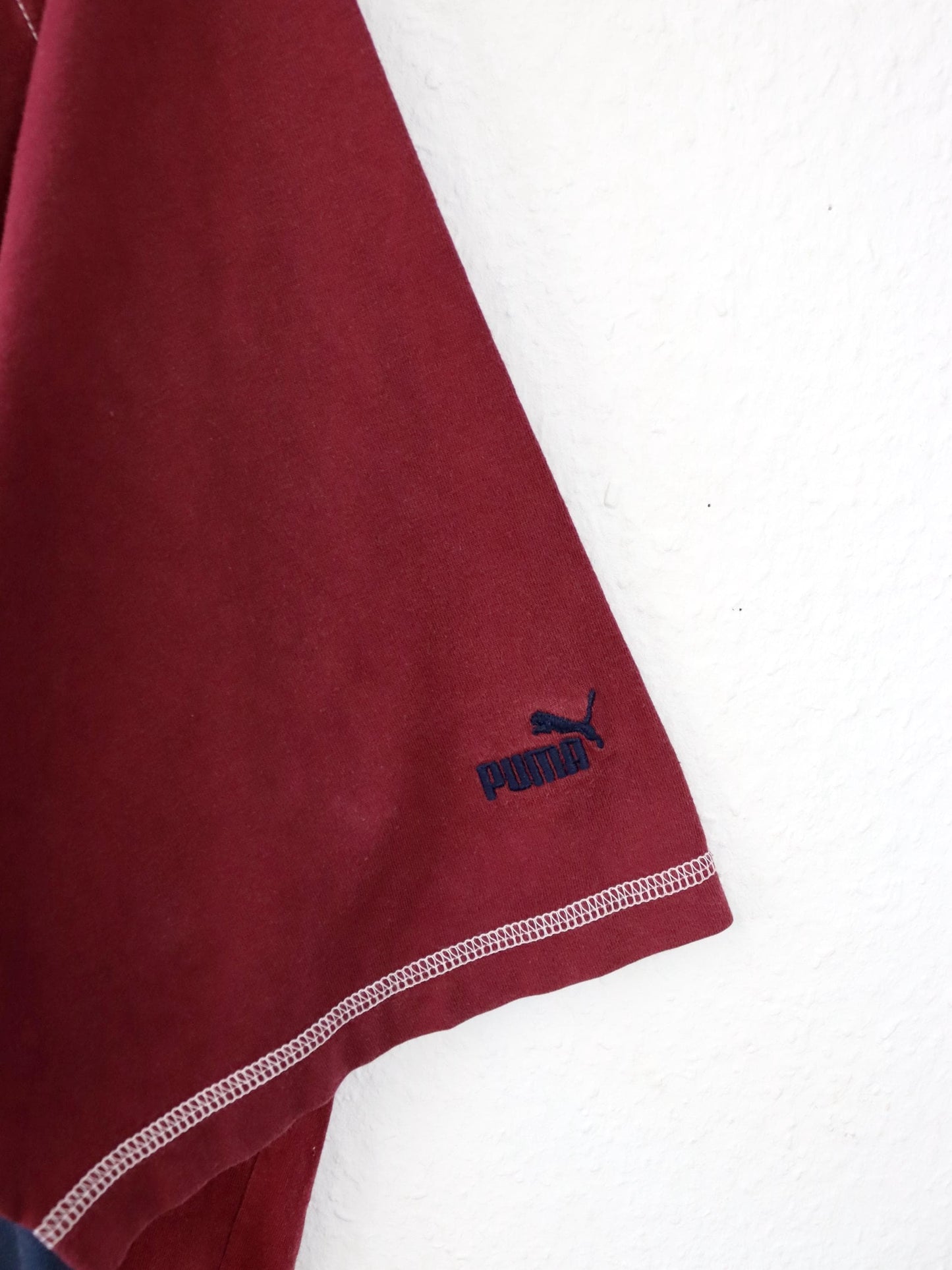 Vintage 80s 90s PUMA T-Shirt short sleeve embroidery red blue white XL