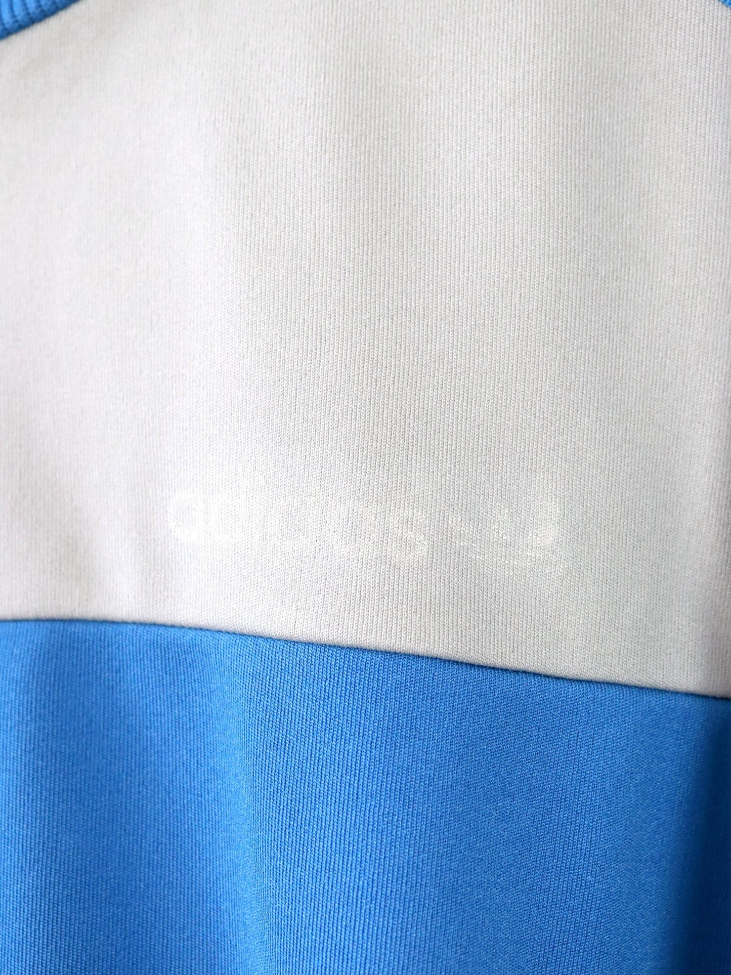 Vintage 80s 90s ADIDAS tracksuit jacket stand-up collar blue grey S