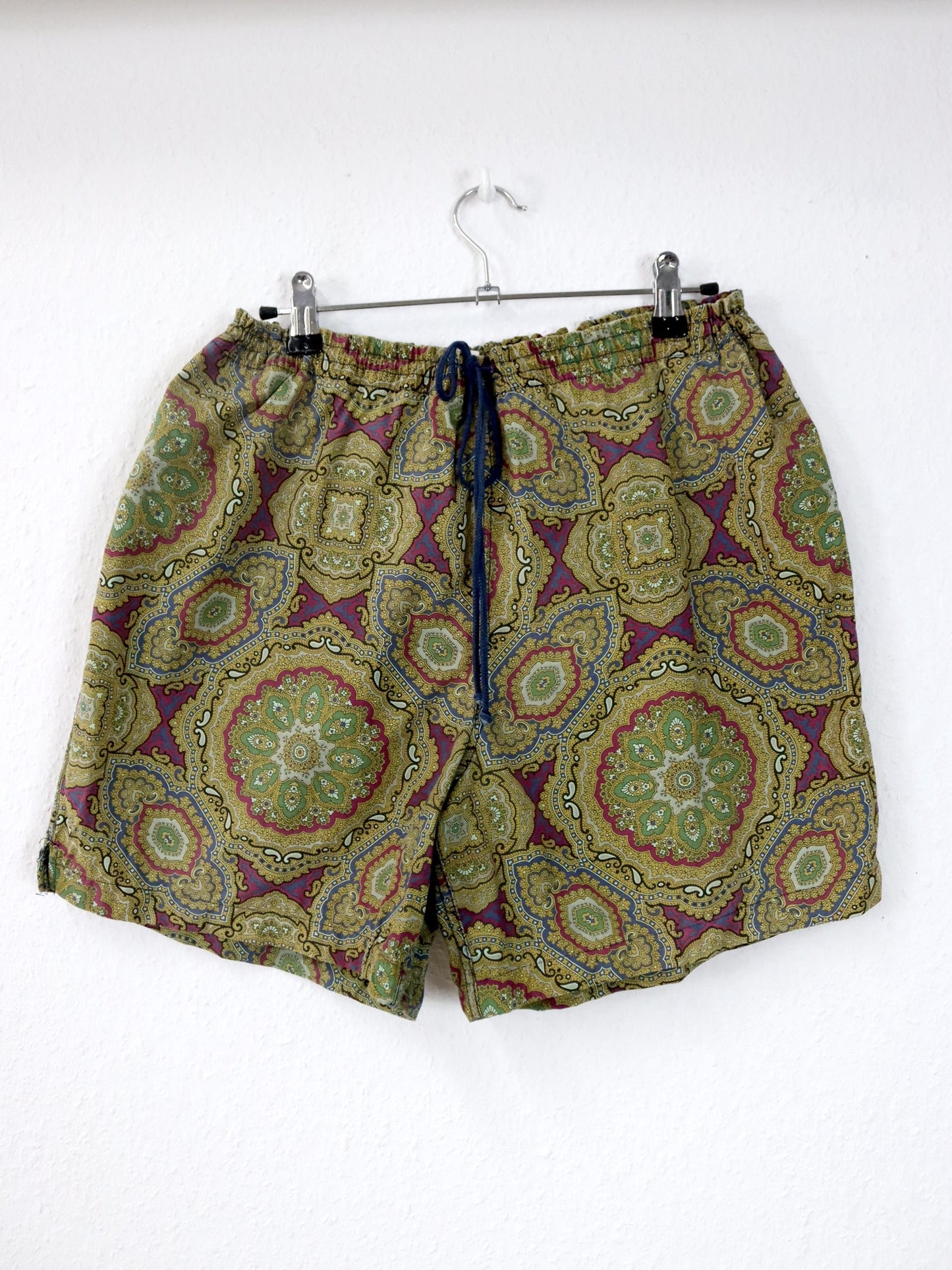 Vintage 80s 90s ALLEN COX swim shorts crazy pattern paisley shorts XL