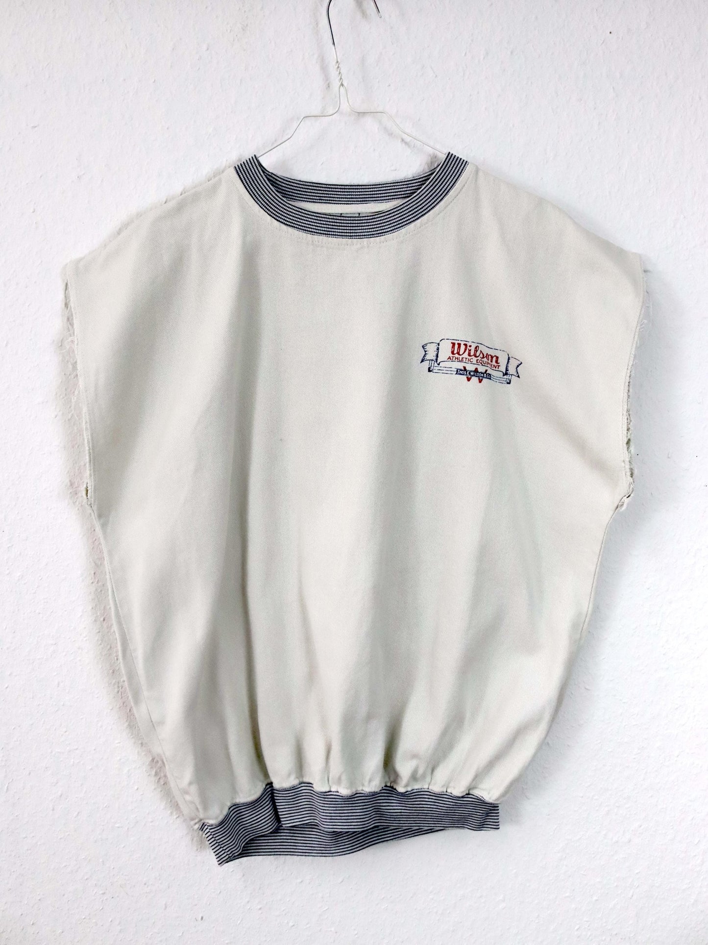 Vintage 80s 90s WILSON Sweatshirt Pullunder white Print S