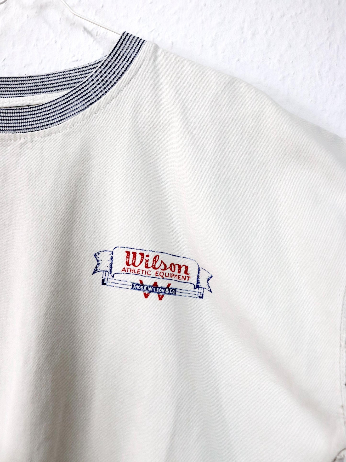 Vintage 80s 90s WILSON Sweatshirt Pullunder white Print S