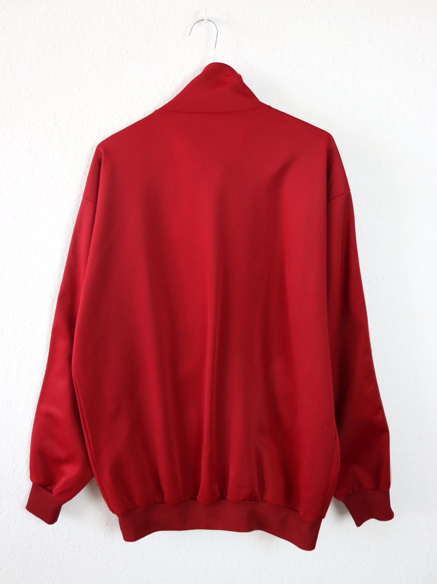 Vintage 80er 90er ADIDAS Trainingsjacke Firebird rot beige Stehkragen D5 38/40