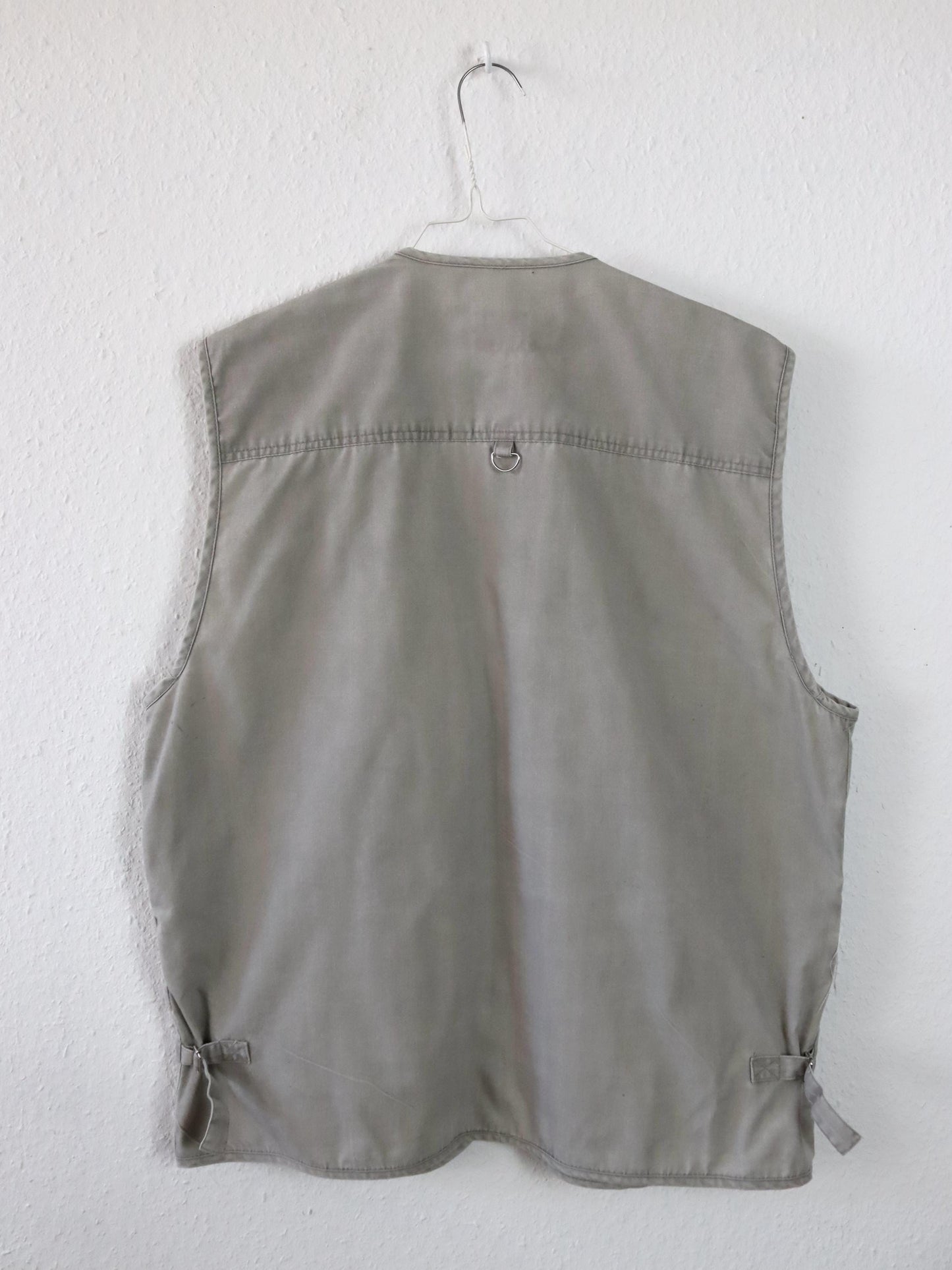 Vintage 80er 90er MENS FASHION Cargoweste Weste grau XXXL