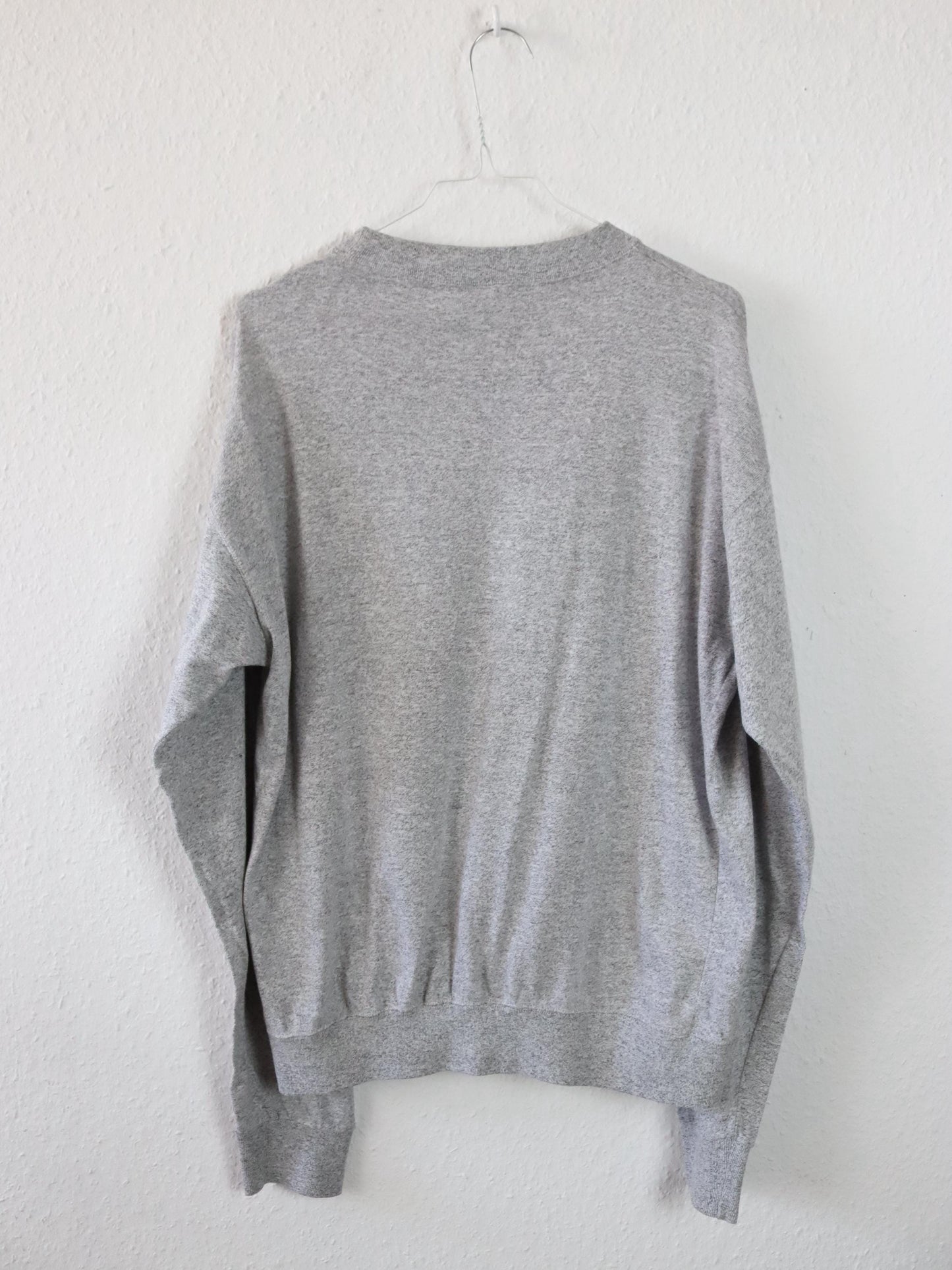 Vintage 80er 90er CHAMPION Longsleeve Shirt graumeliert L