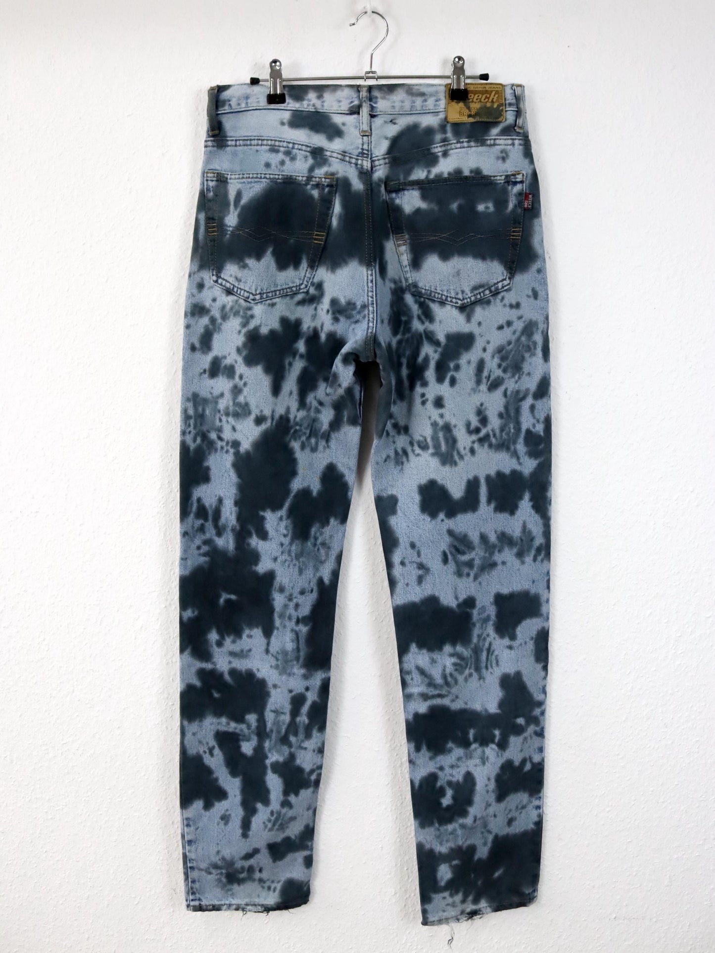 Vintage 80er 90er WEECK 510 BLUE JEANS blaue acid wash Jeans mit hoher Knopfreihe 40
