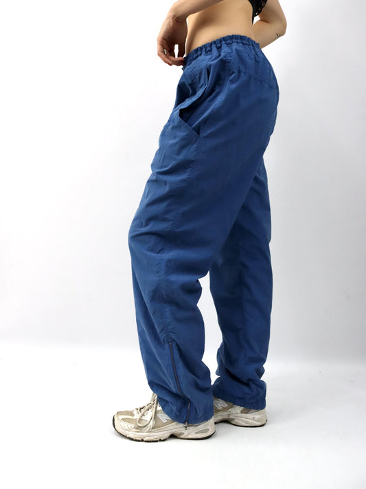 Vintage 80er 90er REEBOK Jogginghose Trainingshose Reißverschluss blau L