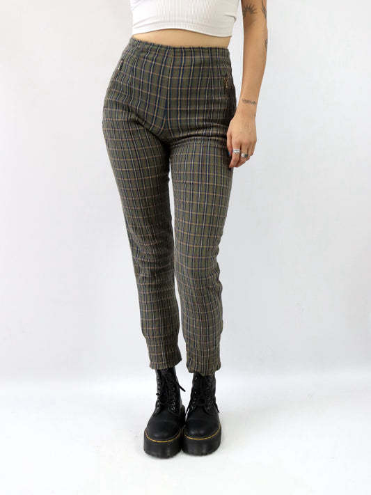 Vintage 80er 90er STEFANEL Steghose high waist Hose kariert 38