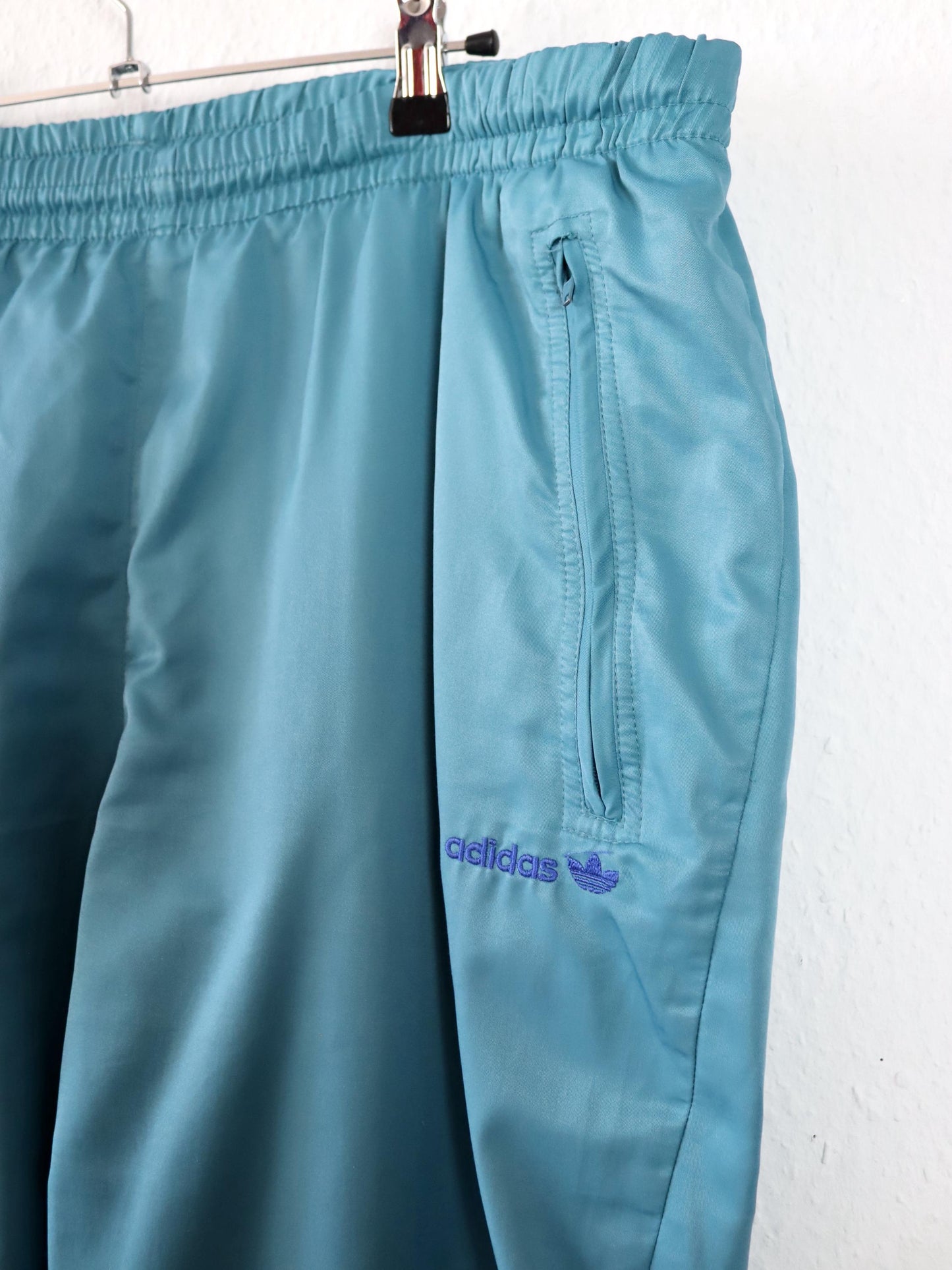 Vintage 80er 90er ADIDAS Trainingshose doppellagig blau 54 XL