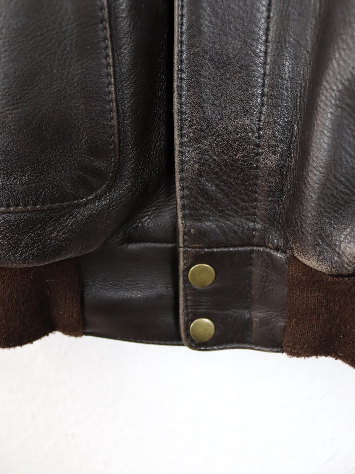 Vintage 80er 90er NOBLE HOUSE Heavy Lederjacke Jacke braun Bomber XS/S