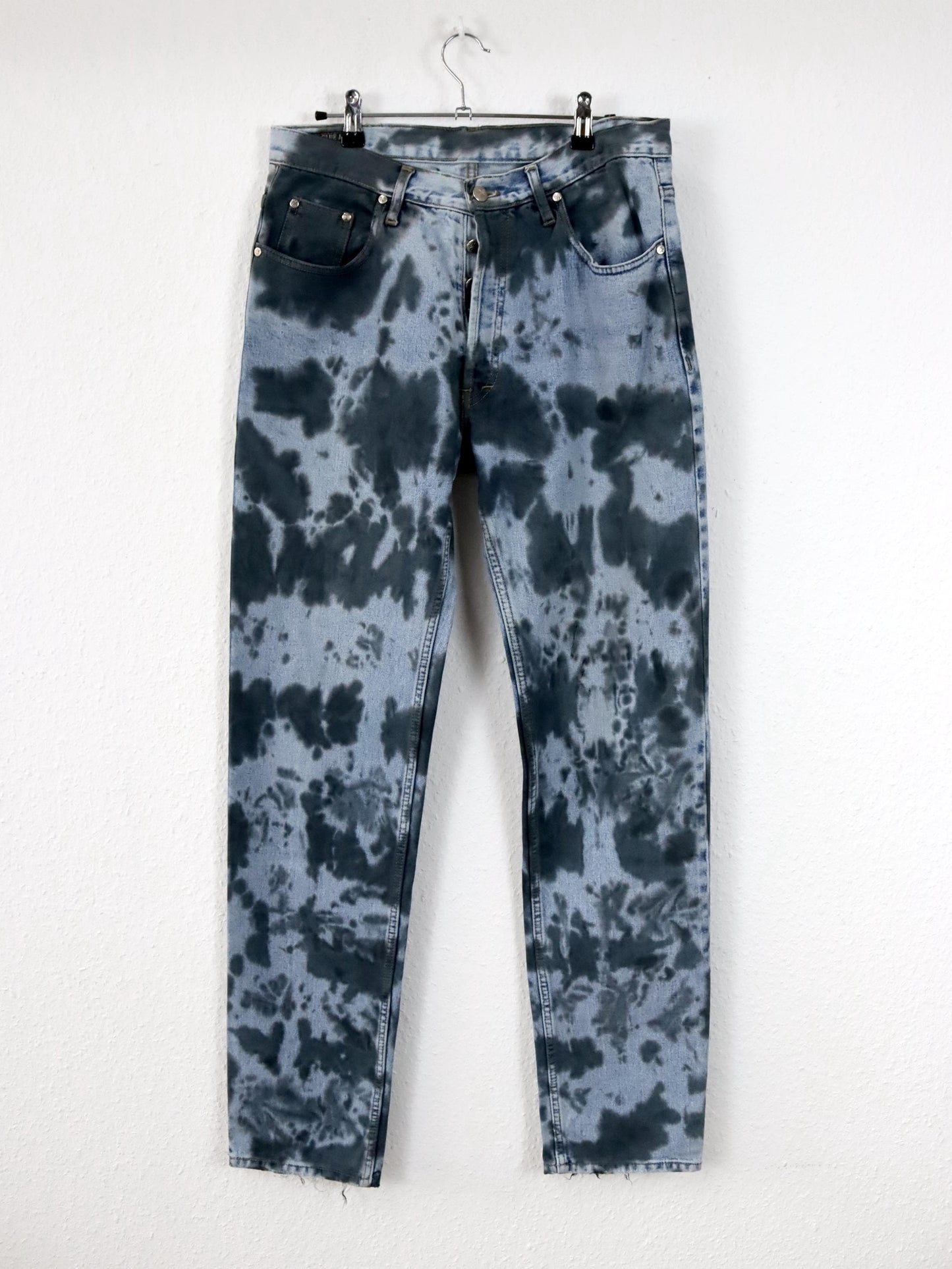 Vintage 80er 90er WEECK 510 BLUE JEANS blaue acid wash Jeans mit hoher Knopfreihe 40