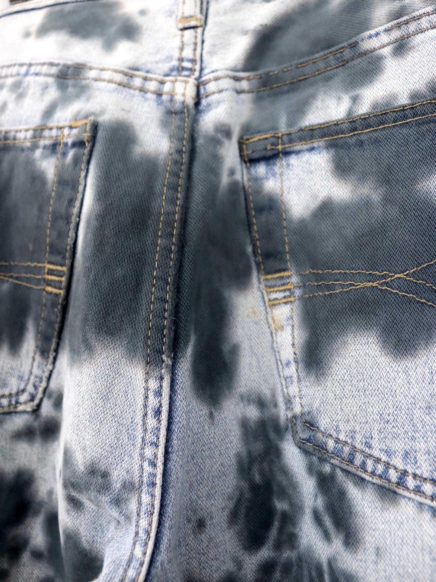 Vintage 80er 90er WEECK 510 BLUE JEANS blaue acid wash Jeans mit hoher Knopfreihe 40