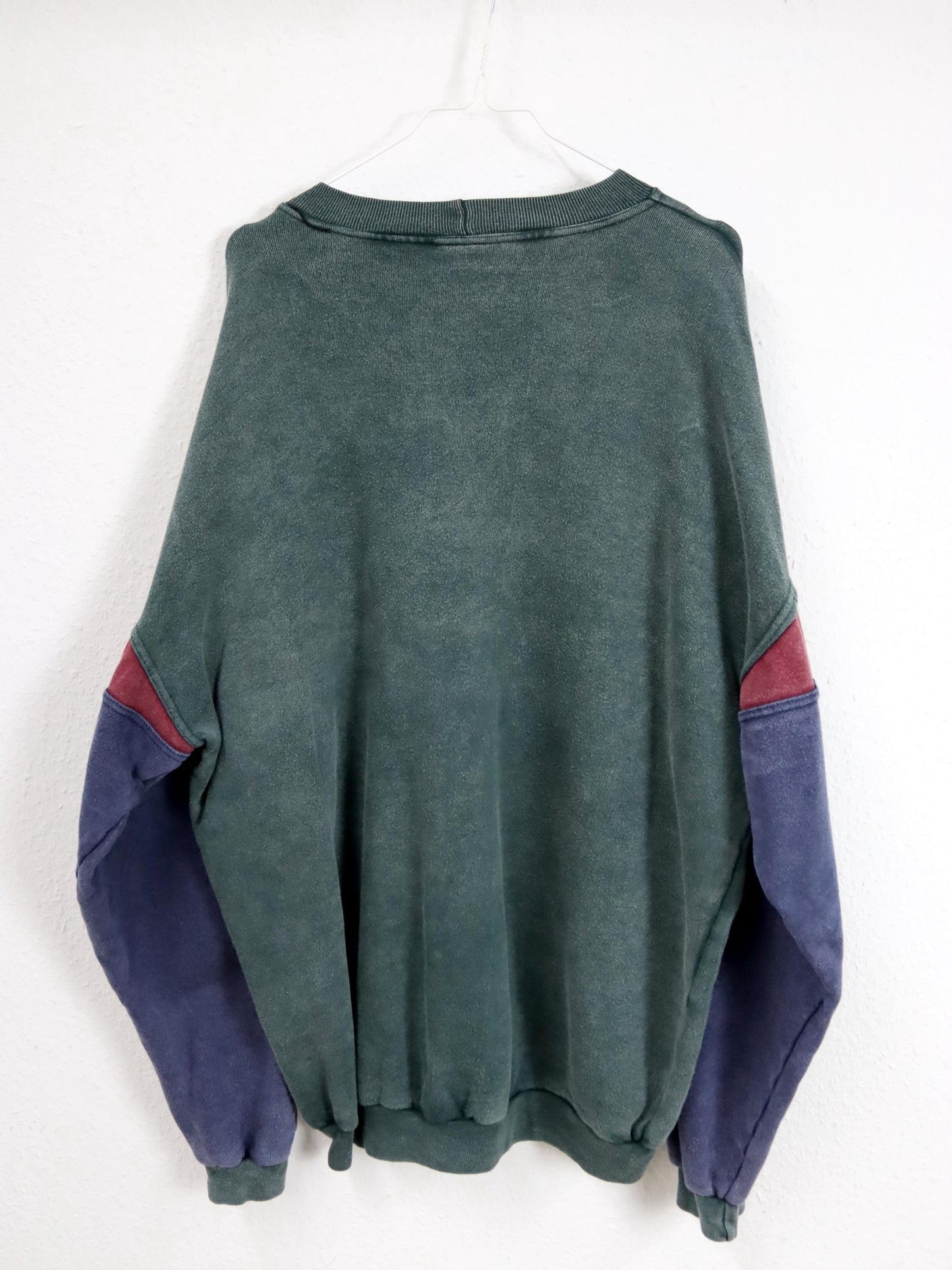 Vintage 80er 90er TEQUILA BOOM Sweatshirt Pullover Stickerei Yachting grün blau rot XXL