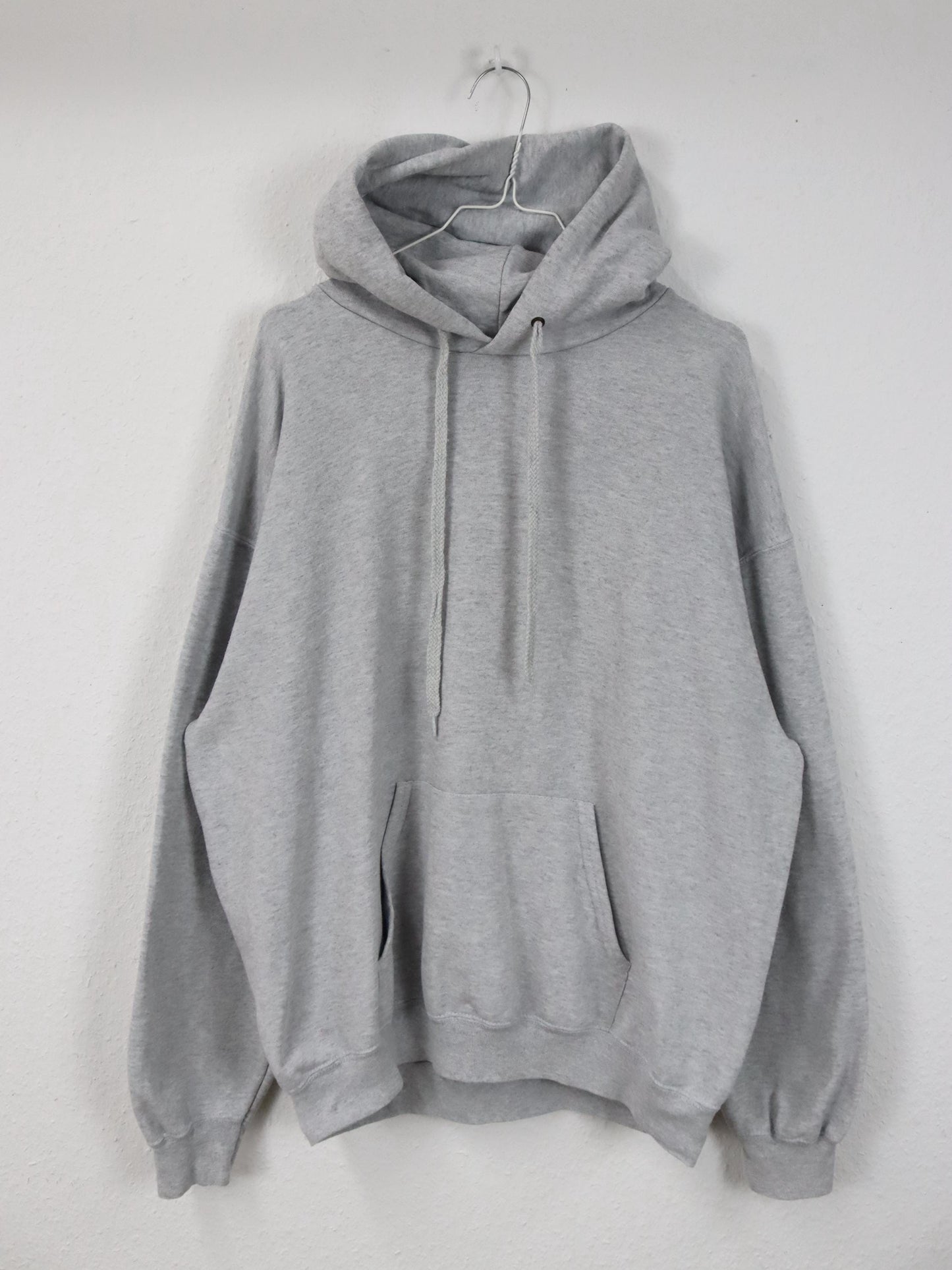 Vintage 90er Y2k FRUIT of the LOOM Hoodie Pullover Kapuze grau meliert XL