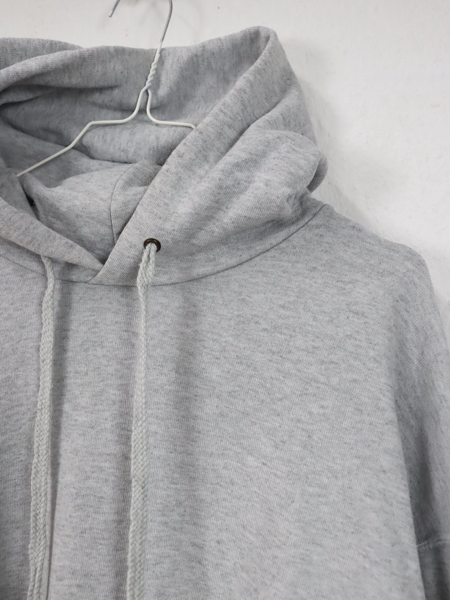Vintage 90er Y2k FRUIT of the LOOM Hoodie Pullover Kapuze grau meliert XL