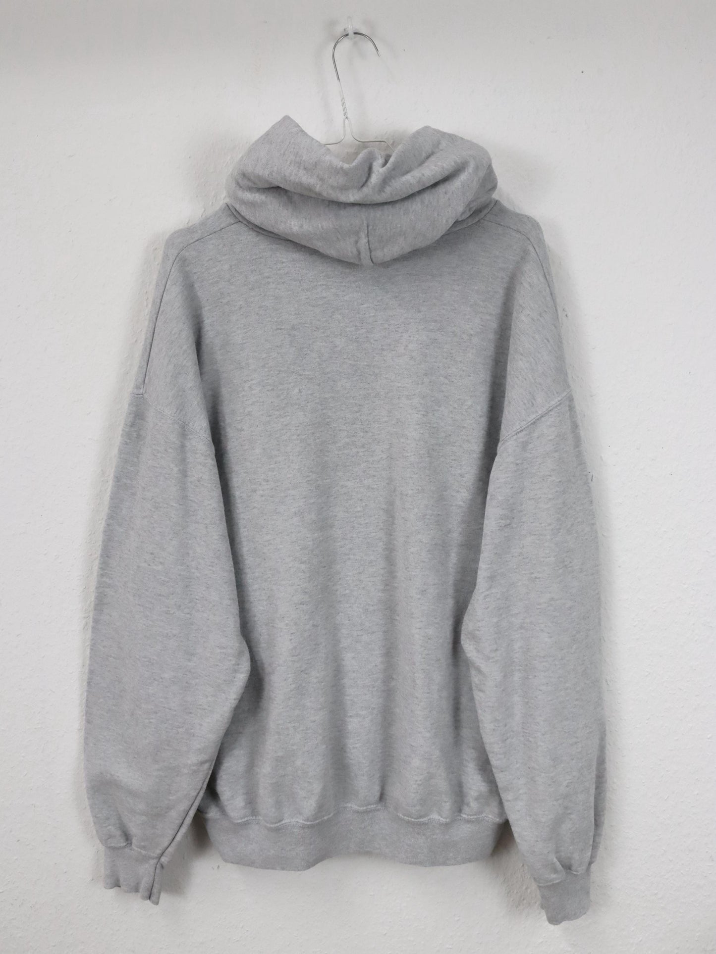 Vintage 90er Y2k FRUIT of the LOOM Hoodie Pullover Kapuze grau meliert XL