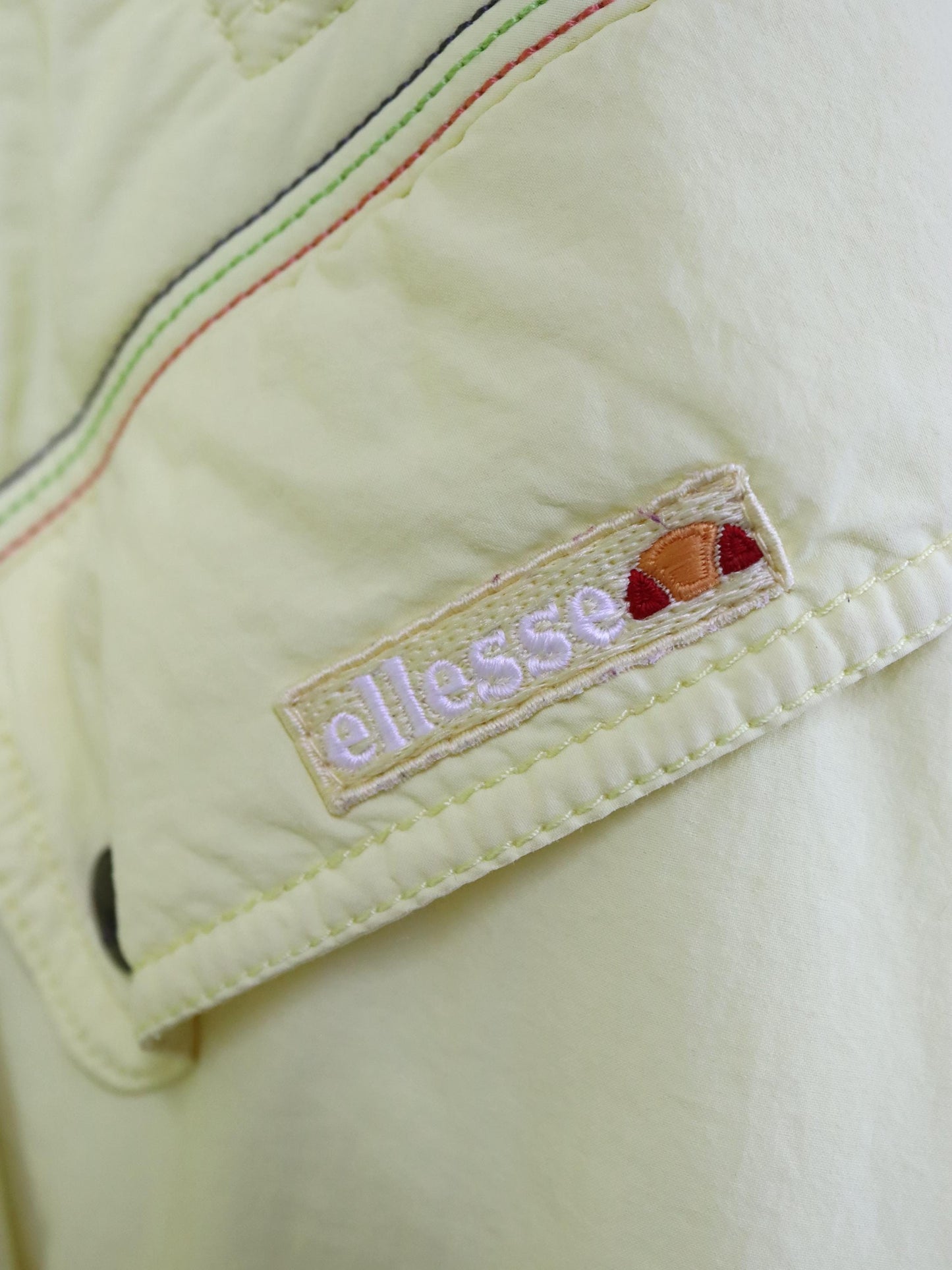 Vintage 80er 90er ELLESSE Skijacke Winterjacke gefüttert gelb XL