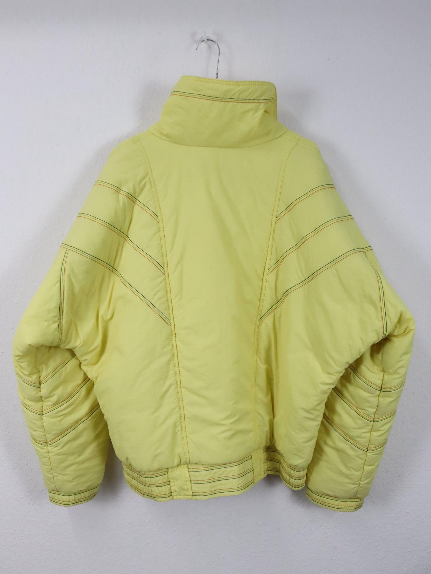Vintage 80er 90er ELLESSE Skijacke Winterjacke gefüttert gelb XL
