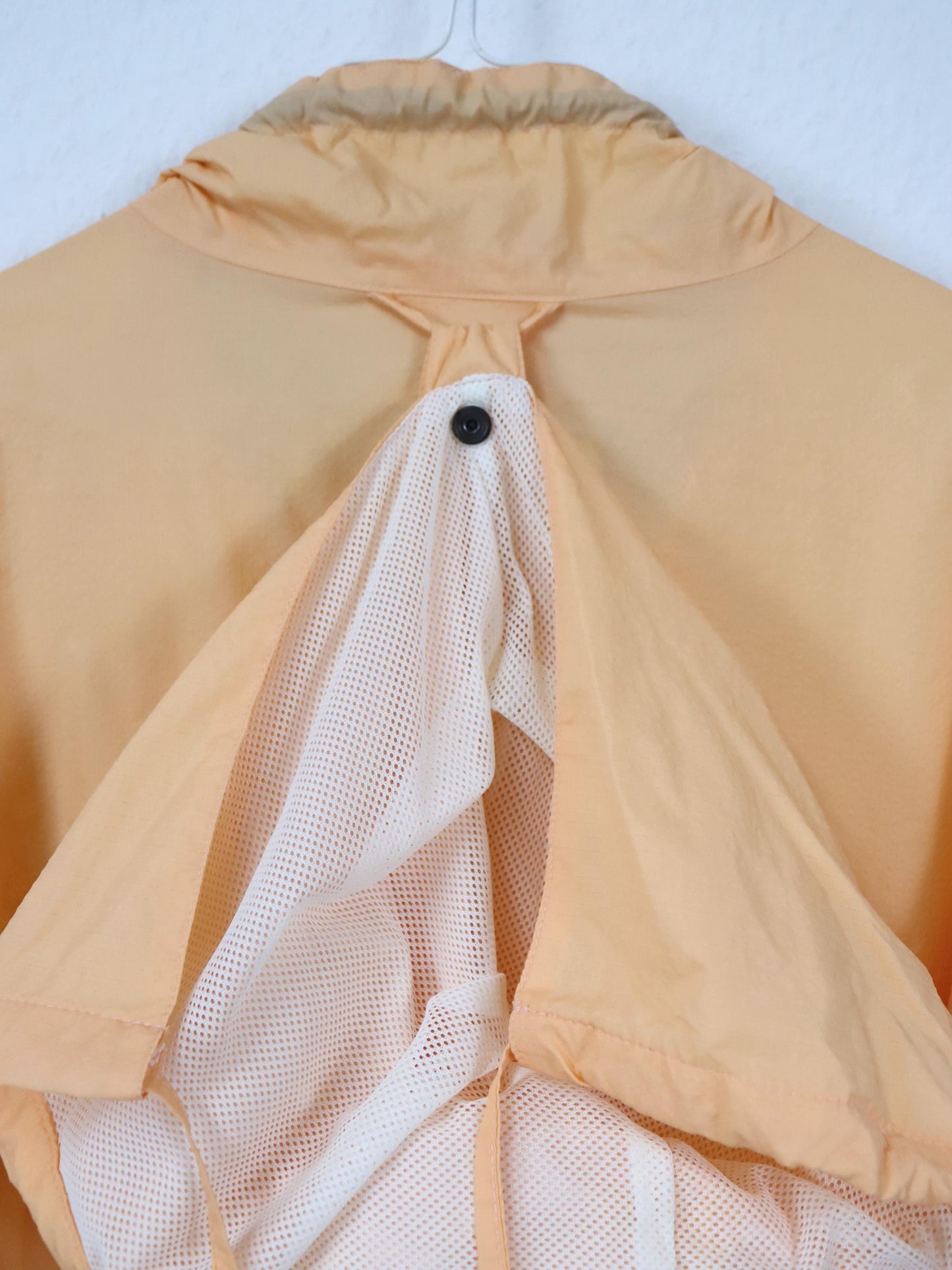 Vintage 80er 90er EXCESS Windbreaker Jacke Apriko Print Stehkragen XL