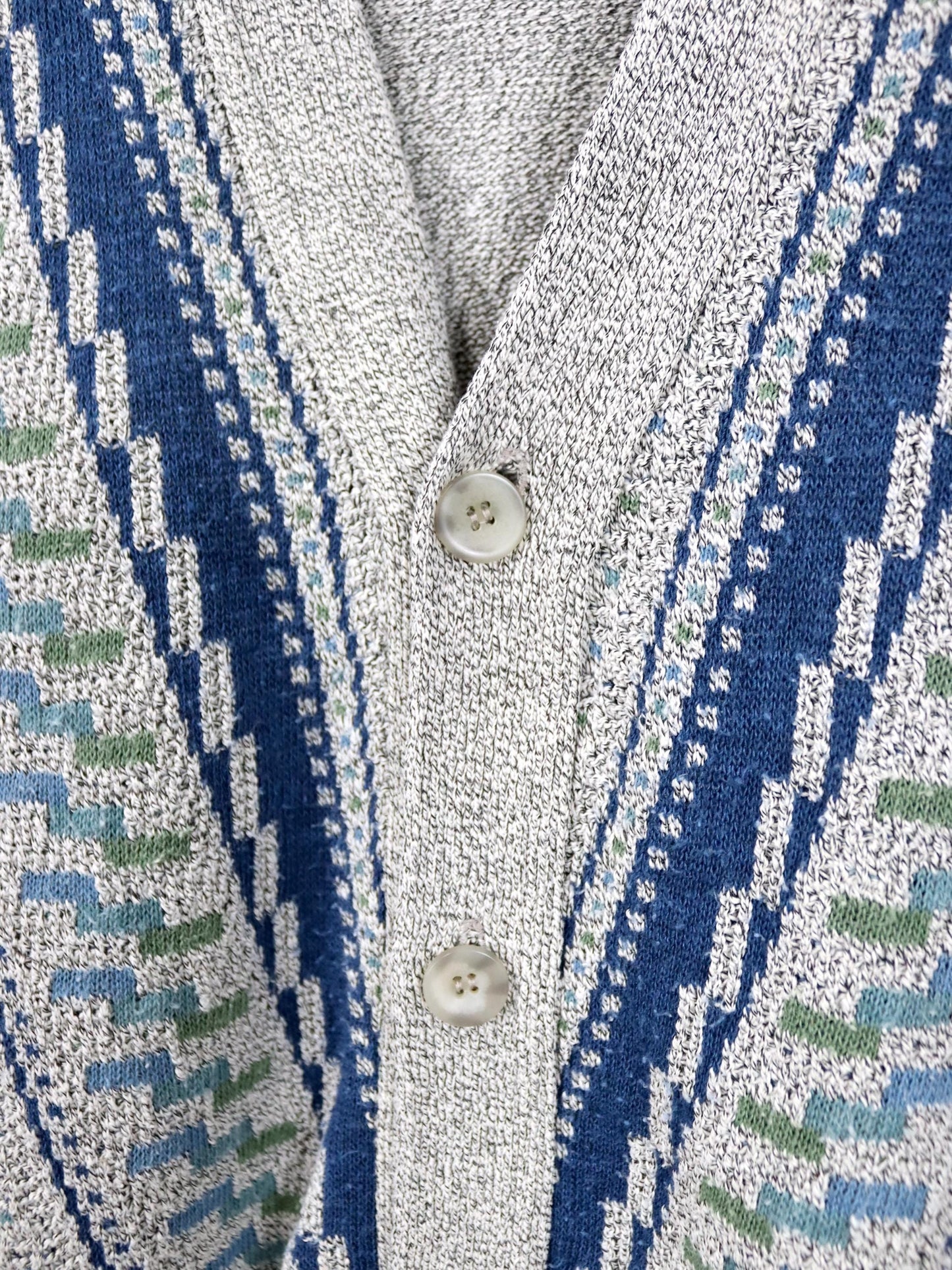 Vintage 80er 90er GIOS Cardigan Strickjacke gemustert 52 L