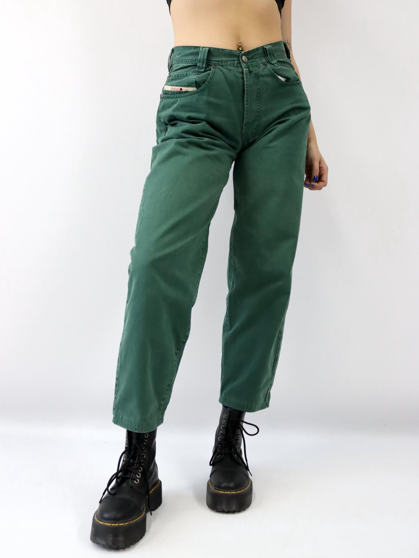Vintage 80s 90s DIESEL Saddler Jeans straight leg green W30